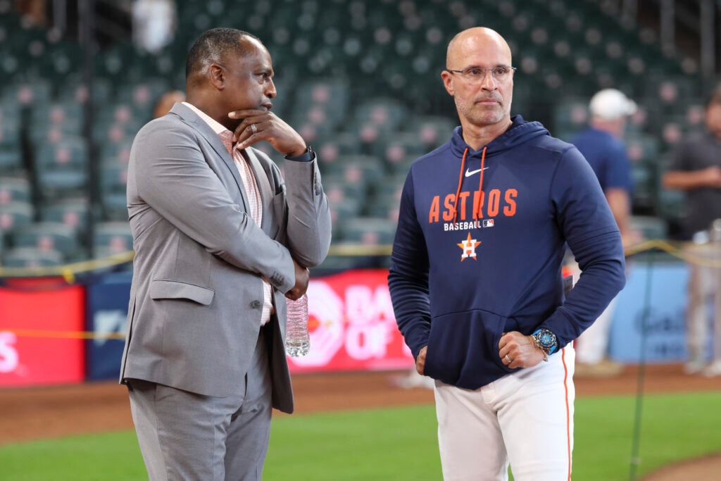 Dana Brown tempers trade talk as Astros eye outfield and bullpen upgrades