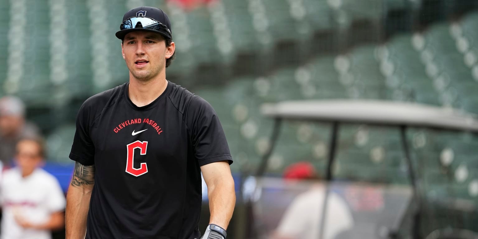 Chase DeLauter sits for Guardians opener vs. Giants with left hamstring tightness