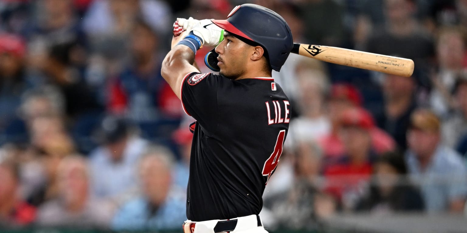 Daylen Lile keeps finding the Reds, as Nationals win the series opener 5-3
