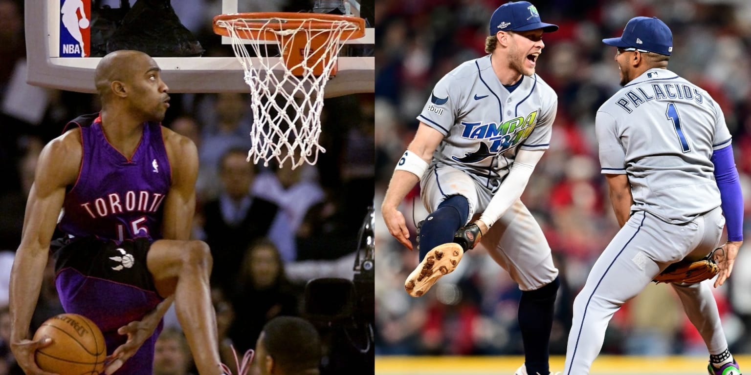 How did the Rays’ “we both wish we could dunk” victory celebration start? Palacios and Walls say it was all a Knicks-inspired idea