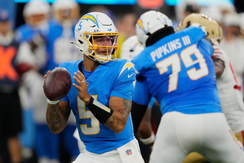 Chargers set initial 53-man roster with Trey Lance as backup, keeping undrafted rookies Rodney Shelley and Jacob Spomer