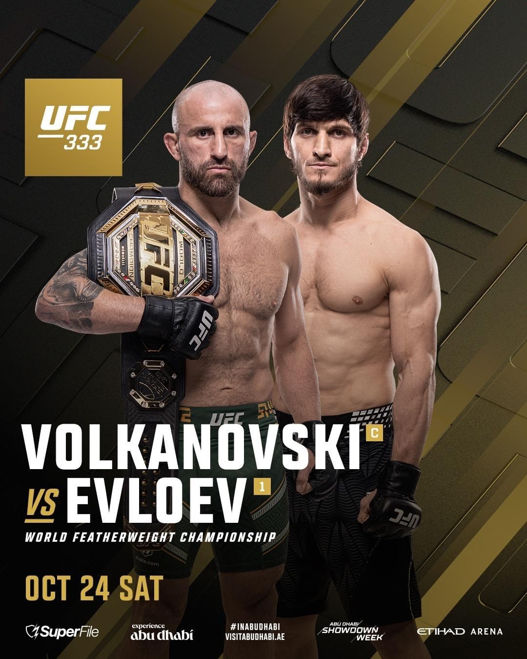 UFC 333 set for Fight Island in Abu Dhabi, with Volkanovski vs. Evloev headlining on Paramount+