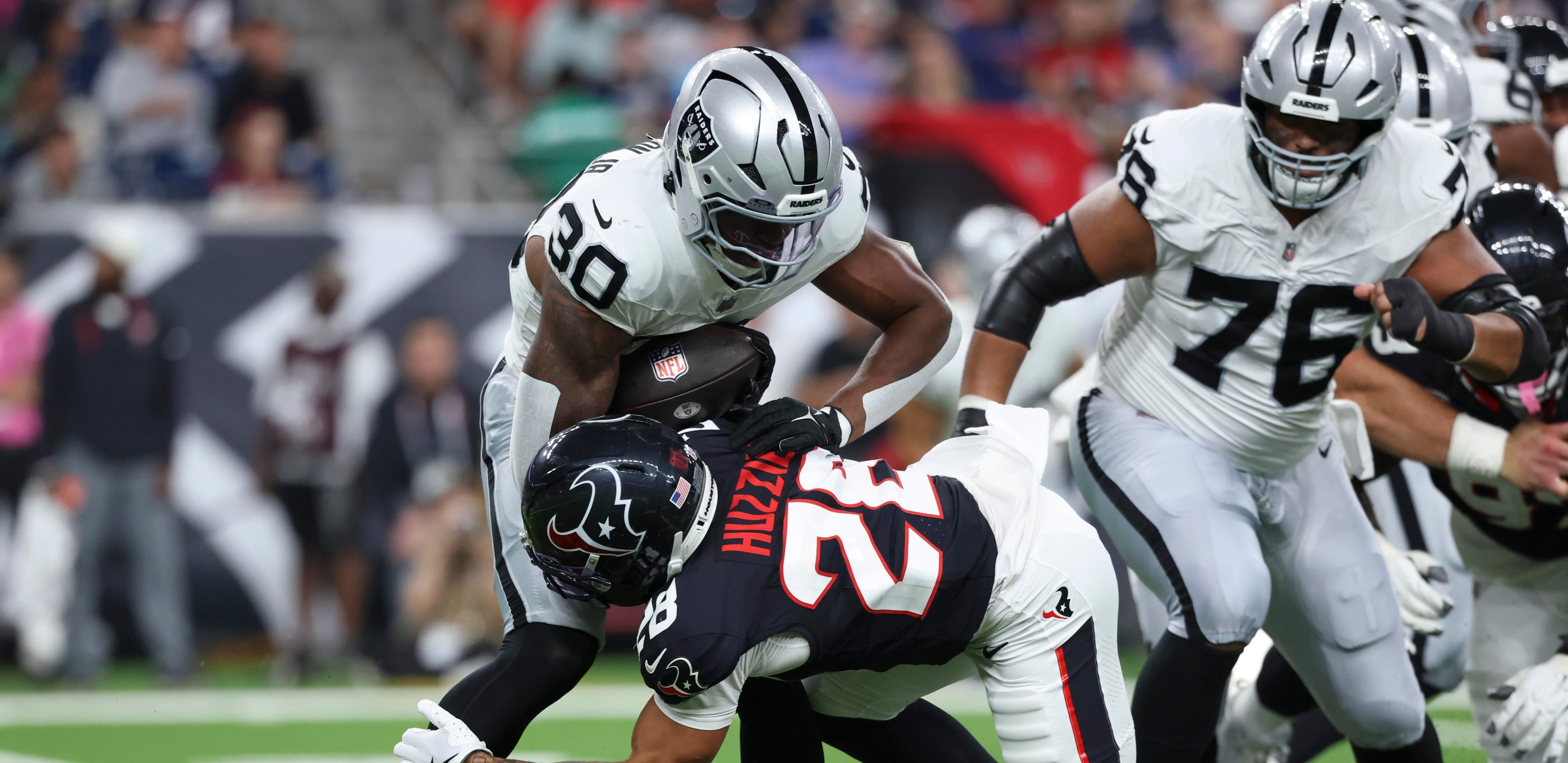 Raiders’ Mike Washington Jr. set for expanded role after Ashton Jeanty sprains ankle in practice
