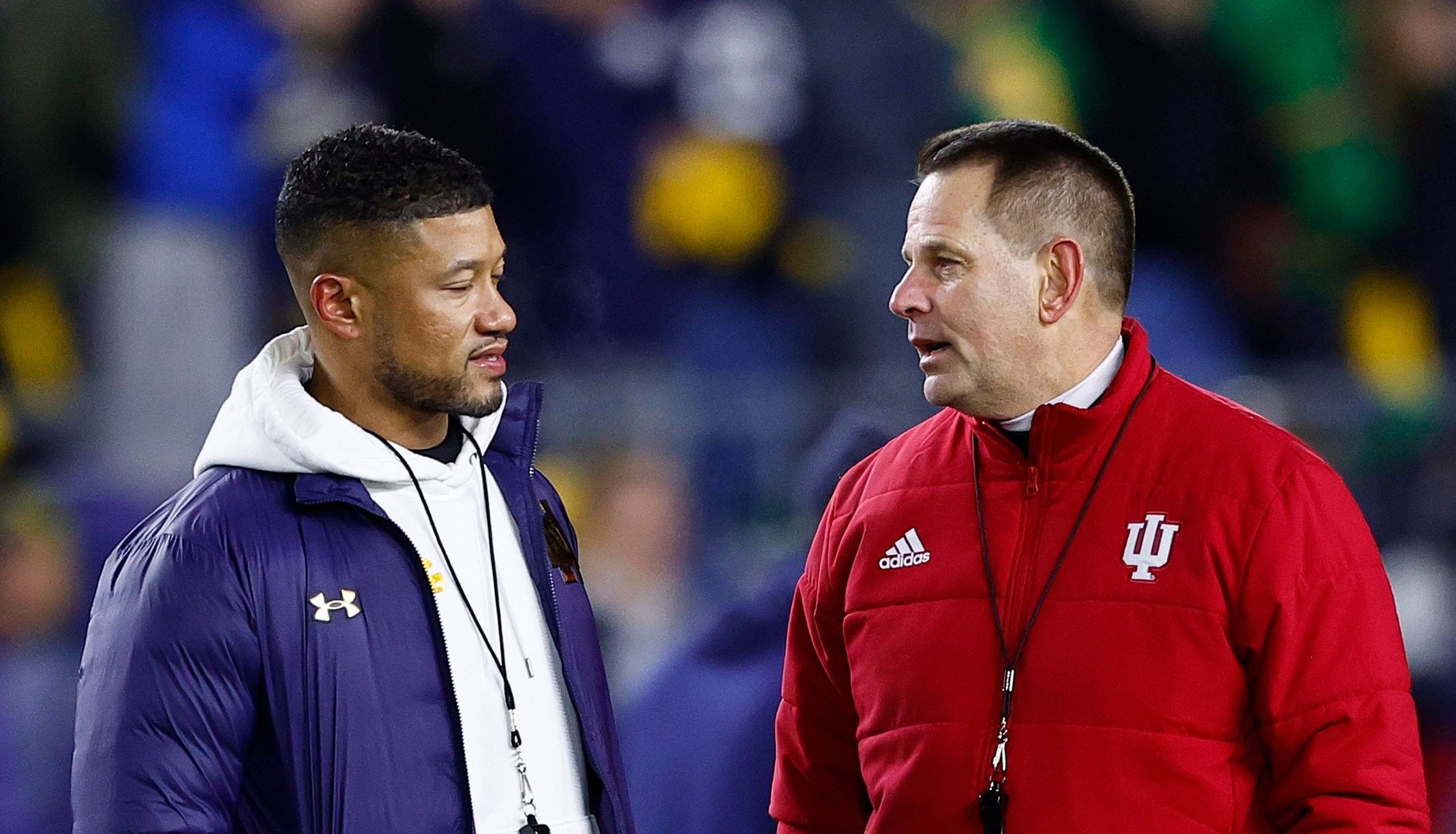 Curt Cignetti returns to Notre Dame as Indiana’s camp talk turns to matchups and position questions