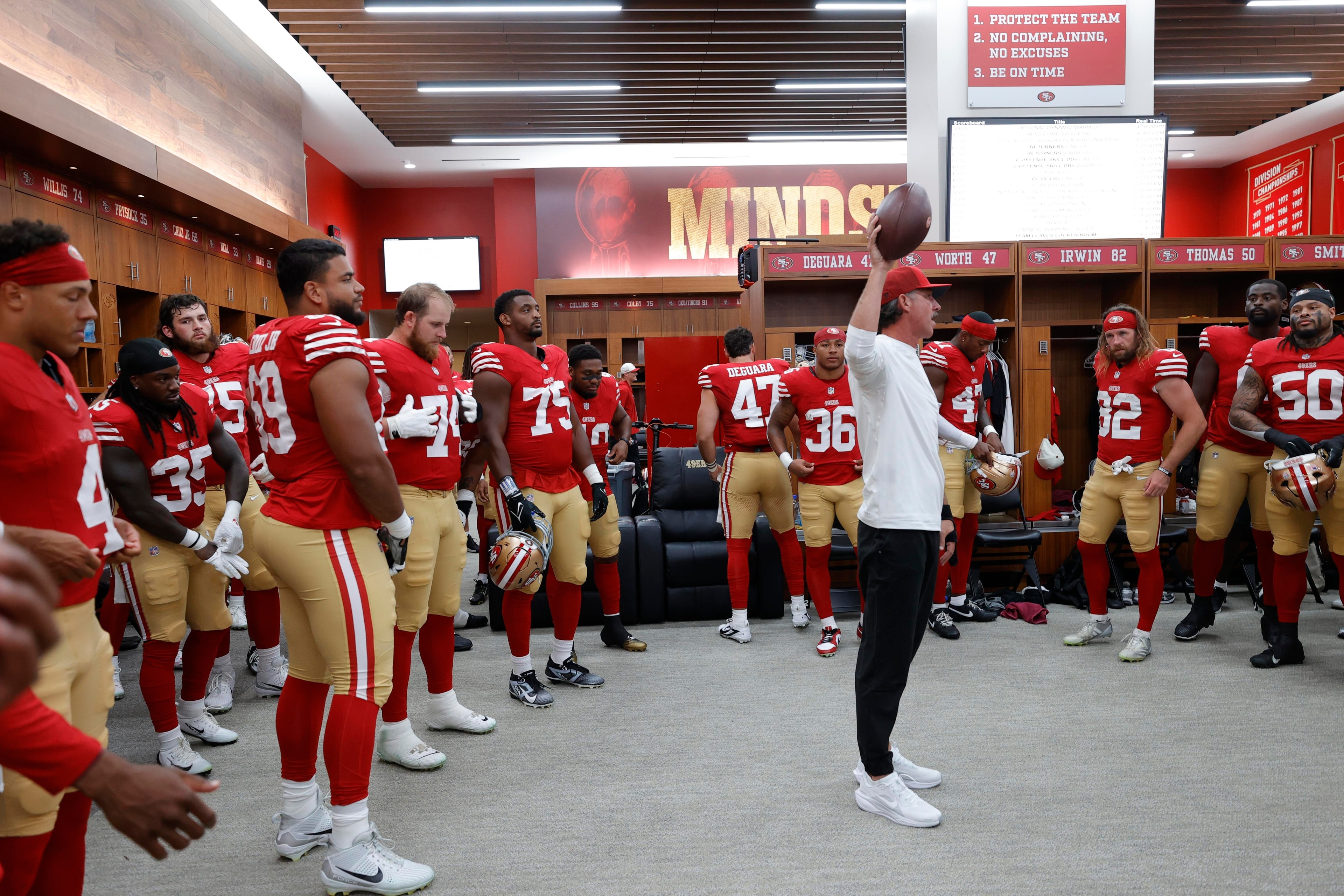 49ers roster cuts start to reshape the depth chart, with question marks at tackle and center