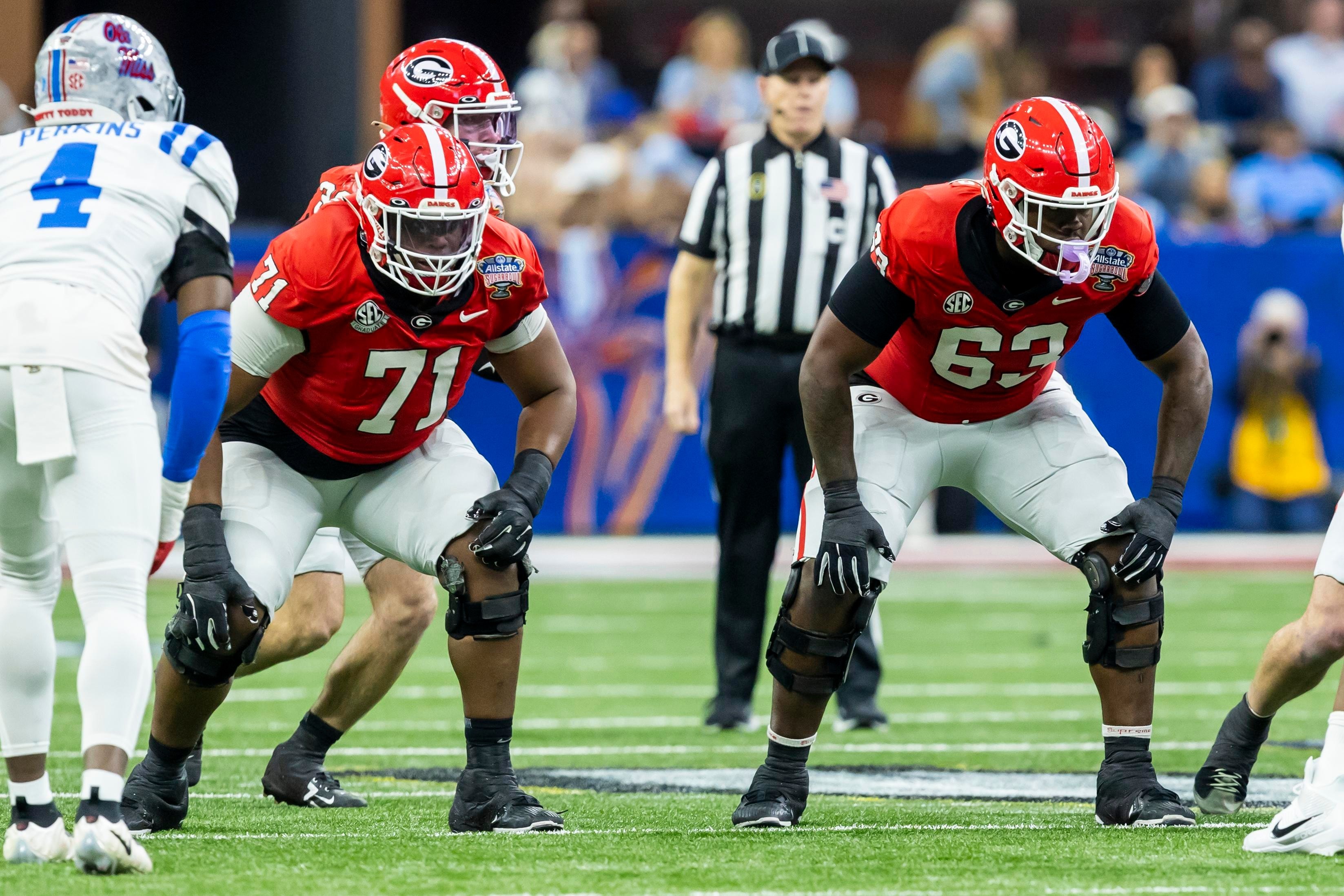 Zykie Helton’s quick rise shows how Georgia’s offensive line business gets done