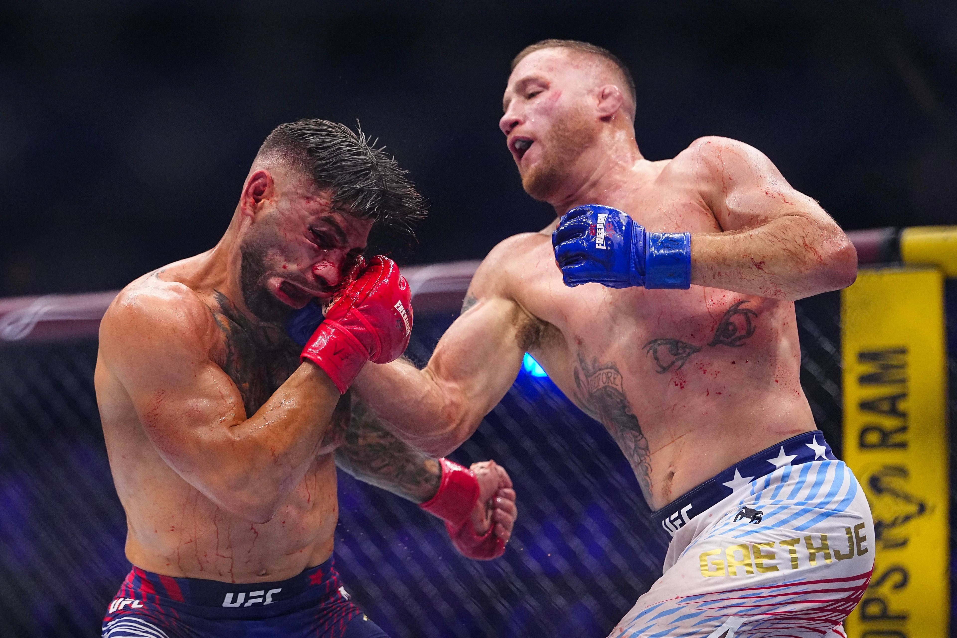 Justin Gaethje says recovery keeps him out until 2027, casting a long shadow over his next UFC run