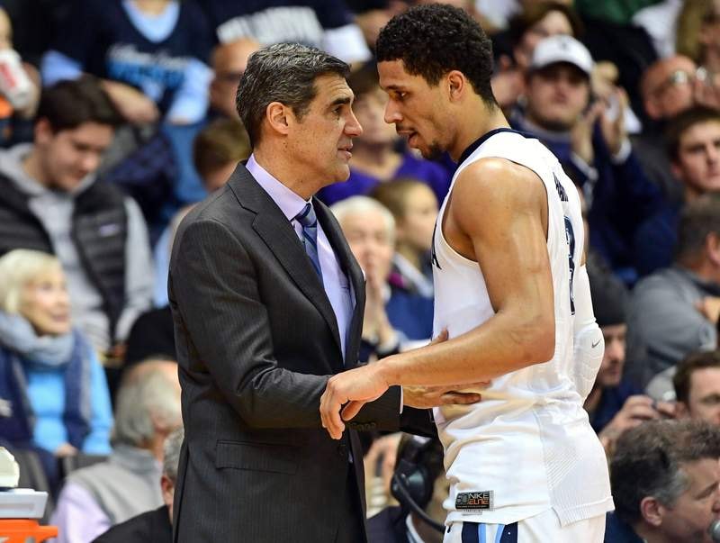 Knicks’ Josh Hart and former Villanova coach Jay Wright share an emotional embrace after NBA Finals win