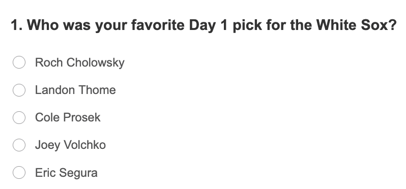 South Side Sox fans weigh in on the “favorite” 2026 draft pick in SB Nation Reacts survey