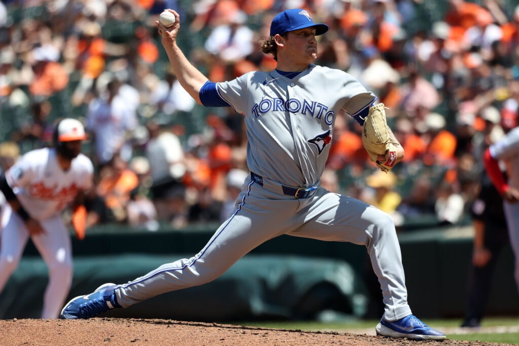 Athletics land right-hander Hayden Juenger from Blue Jays, designate Brett Harris for assignment