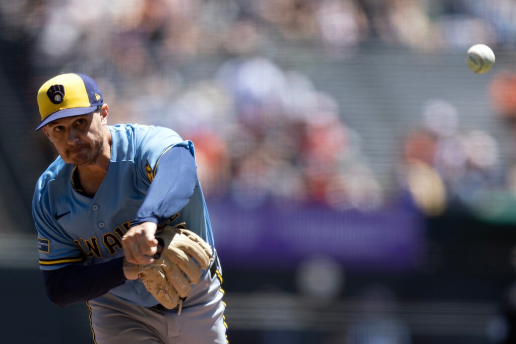 Brewers reinstate DL Hall, designate Thomas Pannone for assignment in corresponding roster move