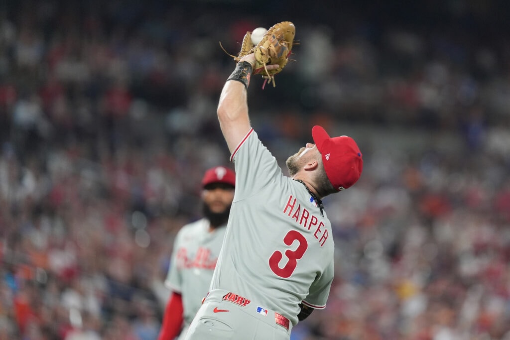 Phillies plan infield-outfield reshuffle, with Bryce Harper set to return to the outfield after Luis Arraez’s arrival