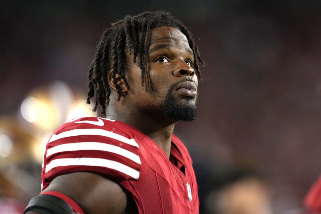 49ers’ Dre Greenlaw suspended one game for helmet-to-helmet headbutt incident involving Seahawks’ Ernest Jones IV