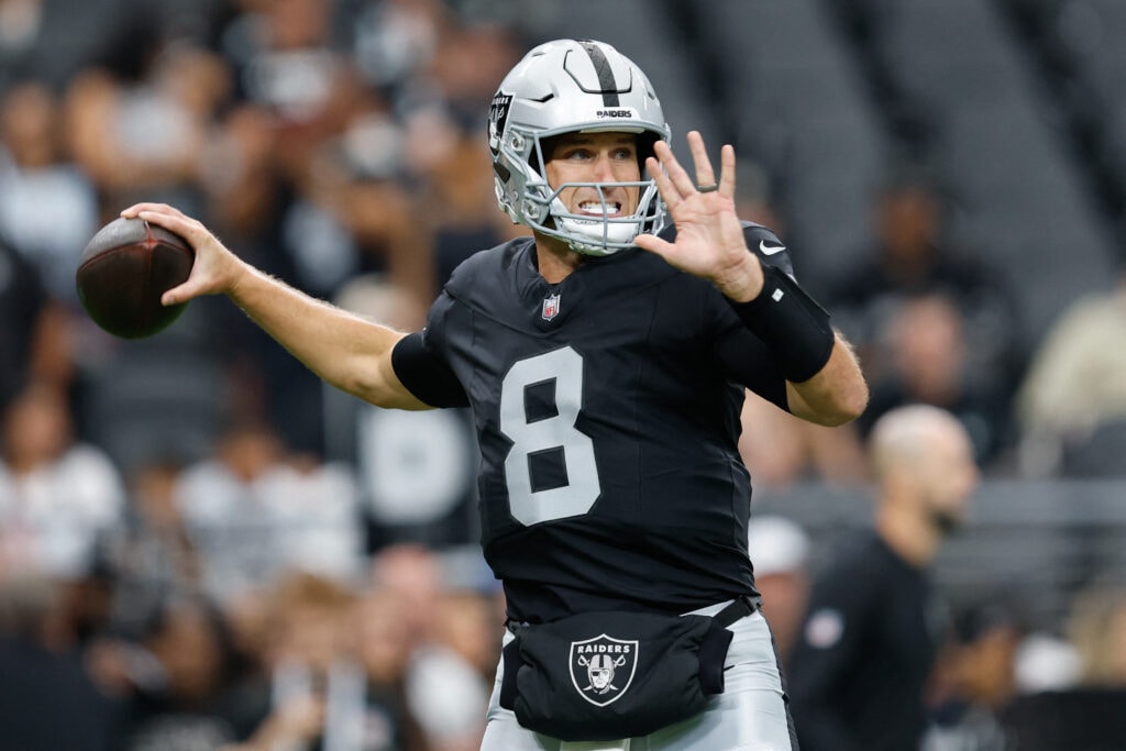 Raiders still waiting on official QB1 call as training camp focus centers on Kirk Cousins