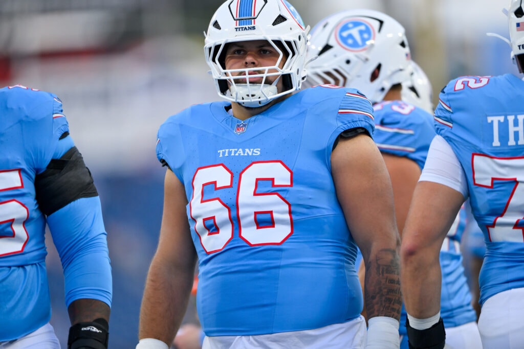 Titans look set to open at guard with Fernando Carmona, while other AFC South camps sort out line, depth and roles