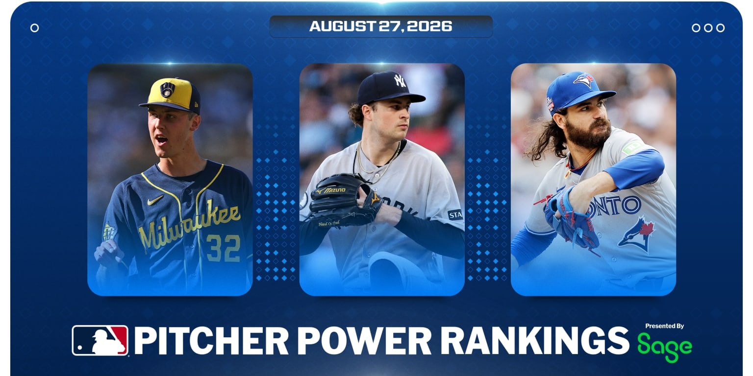 Misiorowski holds No. 1 as MLB’s 10th Starting Pitcher Power Rankings refresh for August