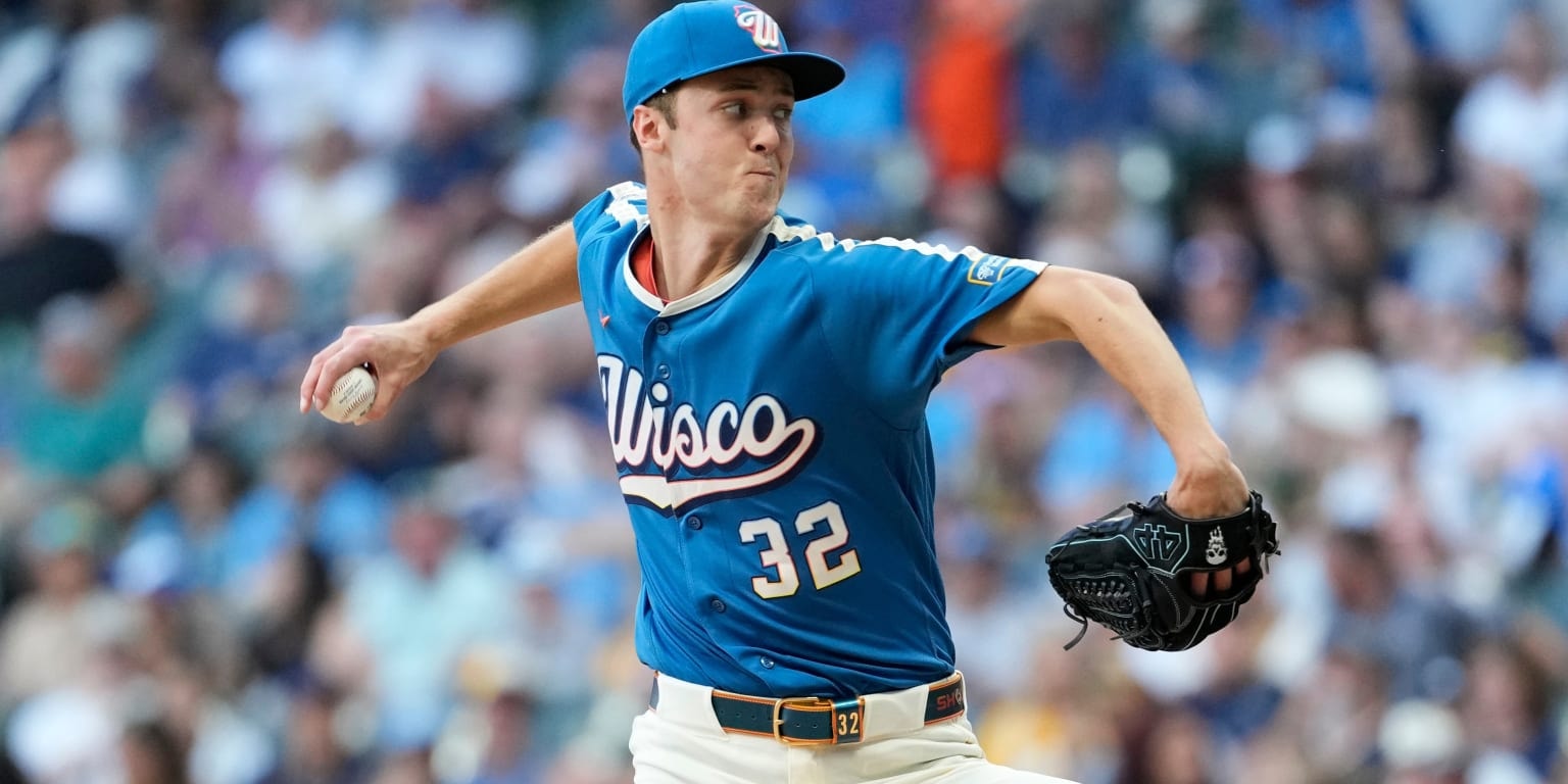 Brewers’ Jacob Misiorowski tops himself with 104.5 mph fastball, fastest by a starter since tracking began