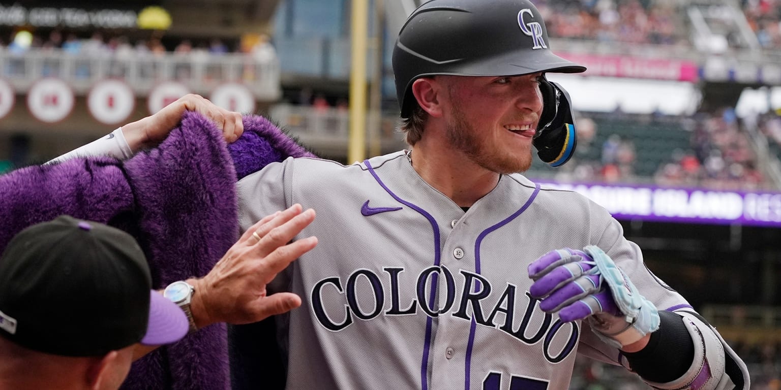 Hunter Goodman turns target into a triple, posting first career three-homer game in Rockies’ win over Twins