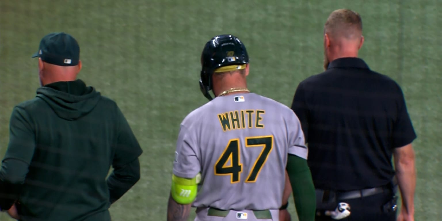 Tommy White exits with lower-back tightness as Athletics injury concerns linger