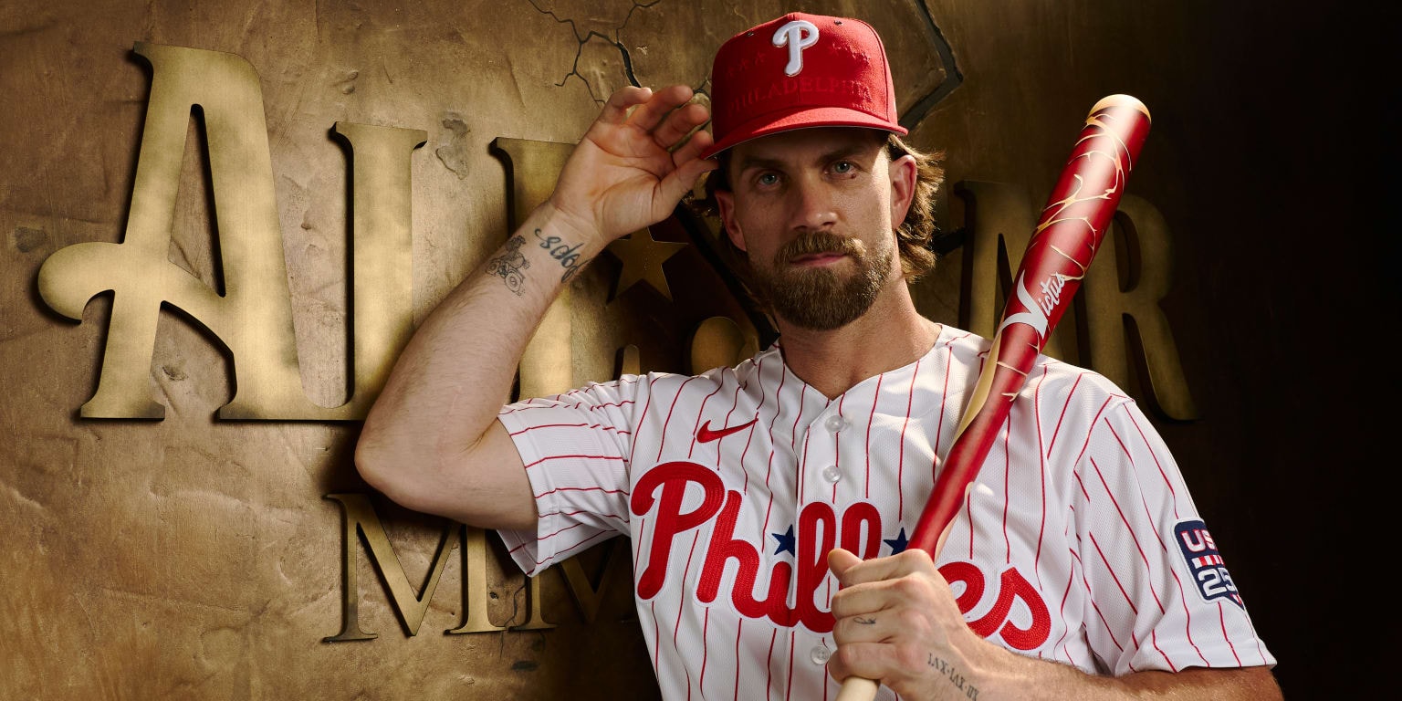 Bryce Harper, at All-Star Media Day, names Aaron Judge as the one MLB player he’d love to team up with