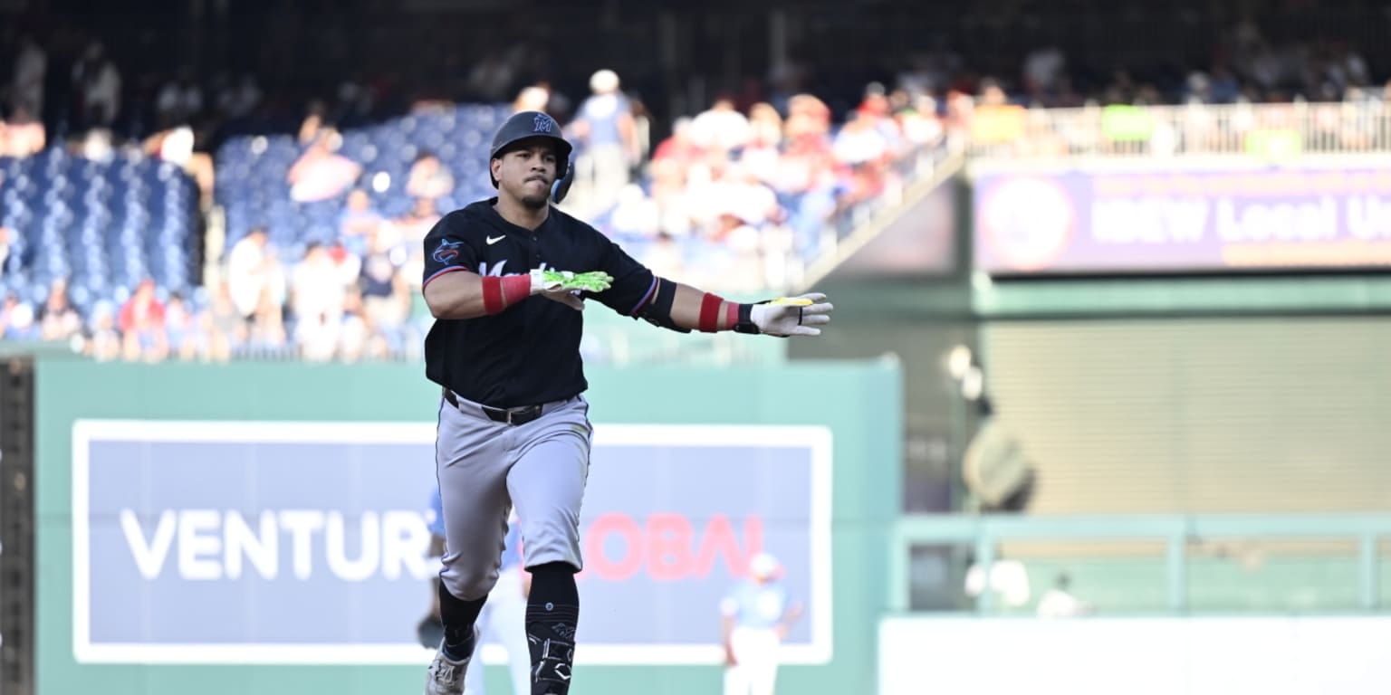 Heriberto Hernández delivers another late swing, but Marlins fall to Nationals in 10 innings
