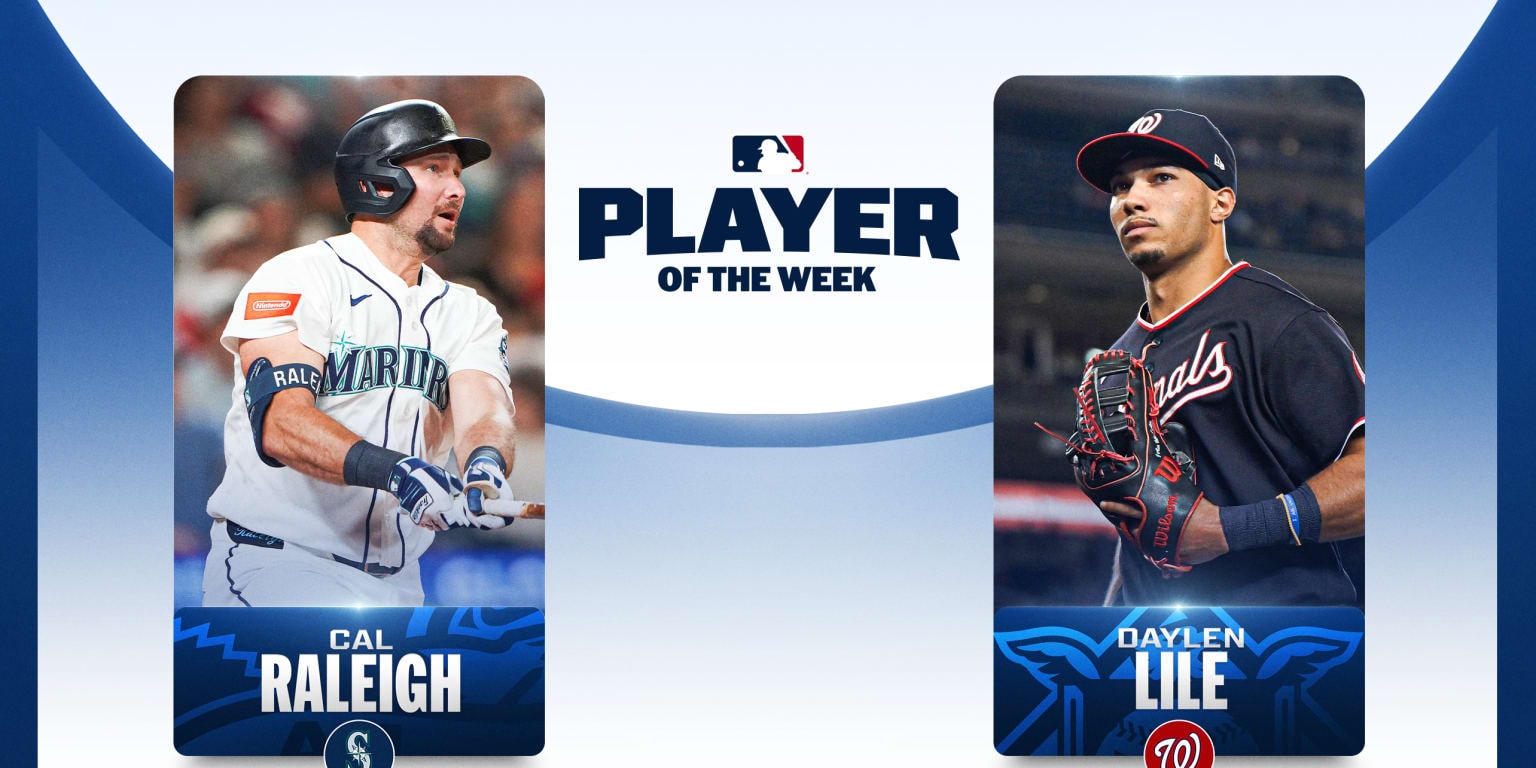 Raleigh and Lile earn Player of the Week honors across MLB leagues