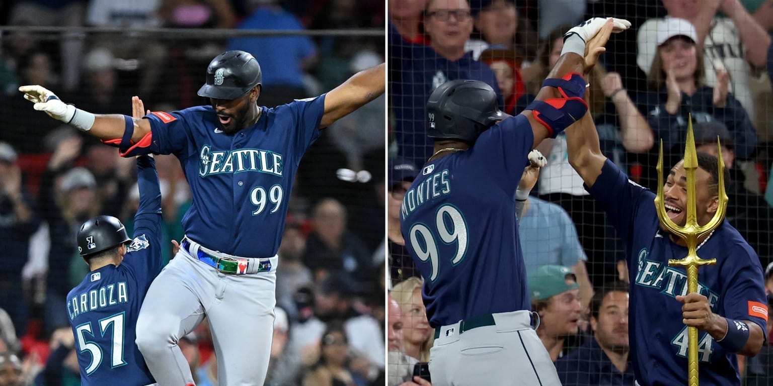 Lazaro Montes’ MLB debut lights up with Mariners’ familiar trident celebration