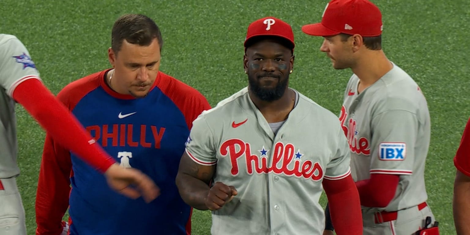 Phillies place Adolis García on 60-day IL with right latissimus dorsi tear, add Derek Hill