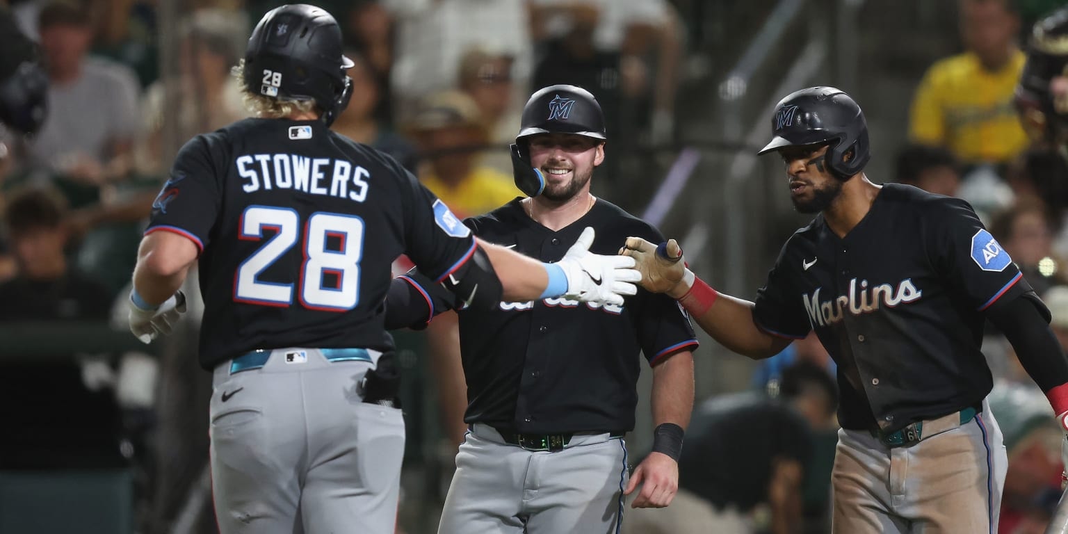 Marlins match a season-high with five homers, rout Athletics 12-5 at Sutter Health Park