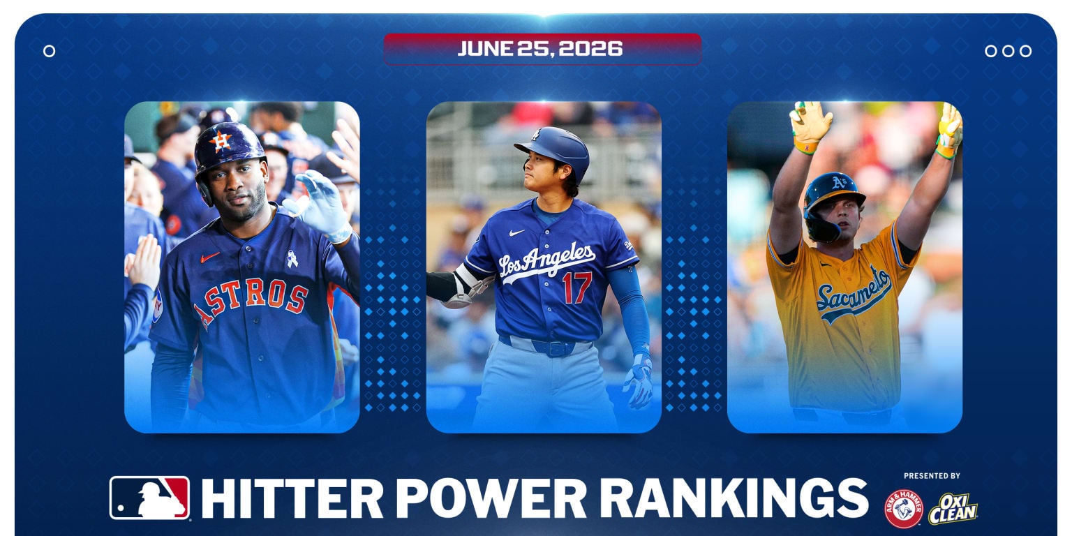 Alvarez keeps the No. 1 spot in MLB’s latest Hitter Power Rankings