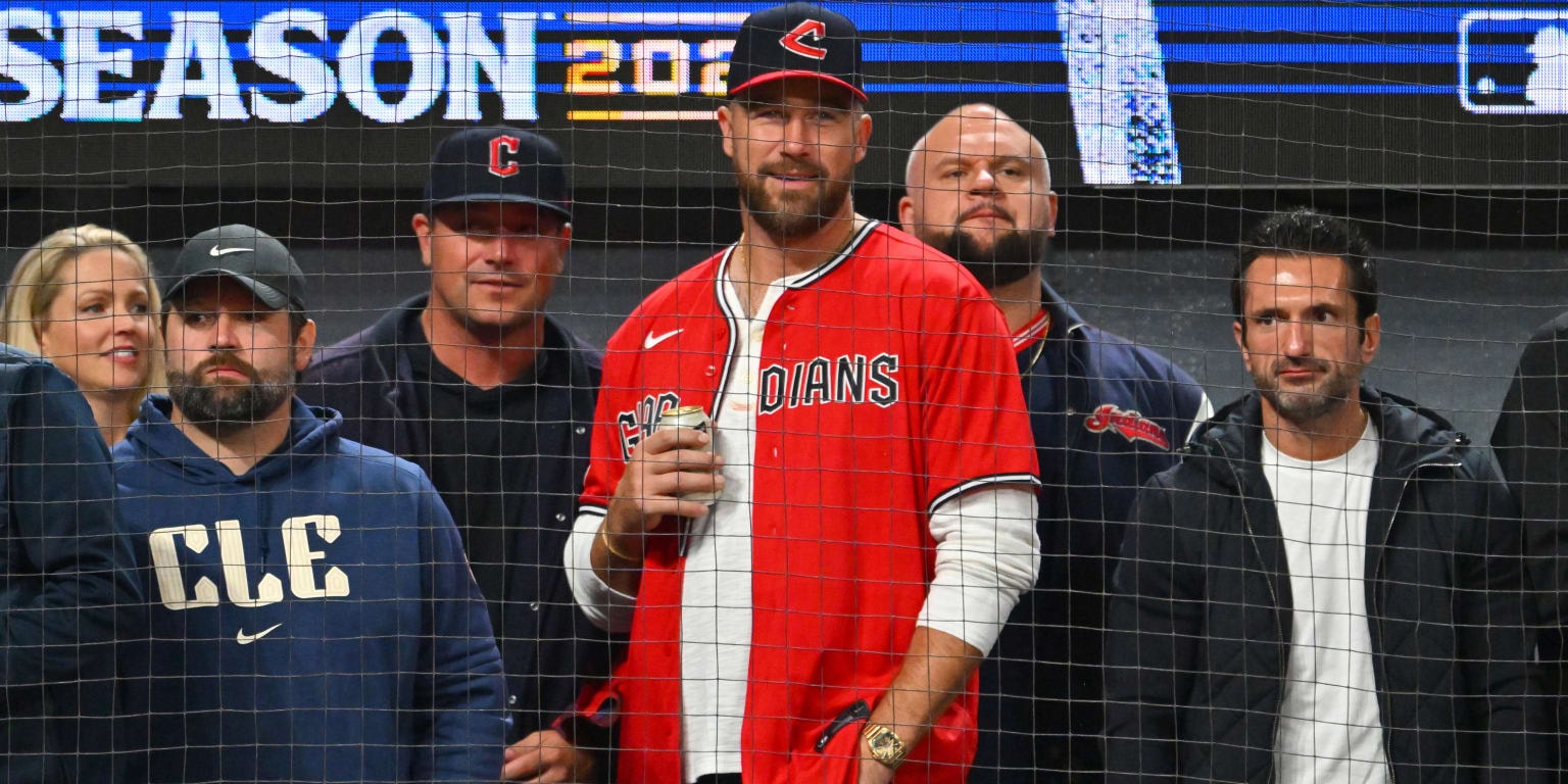 Travis Kelce and Donovan Mitchell add star power to Guardians’ ALDS Game 5 at Progressive Field