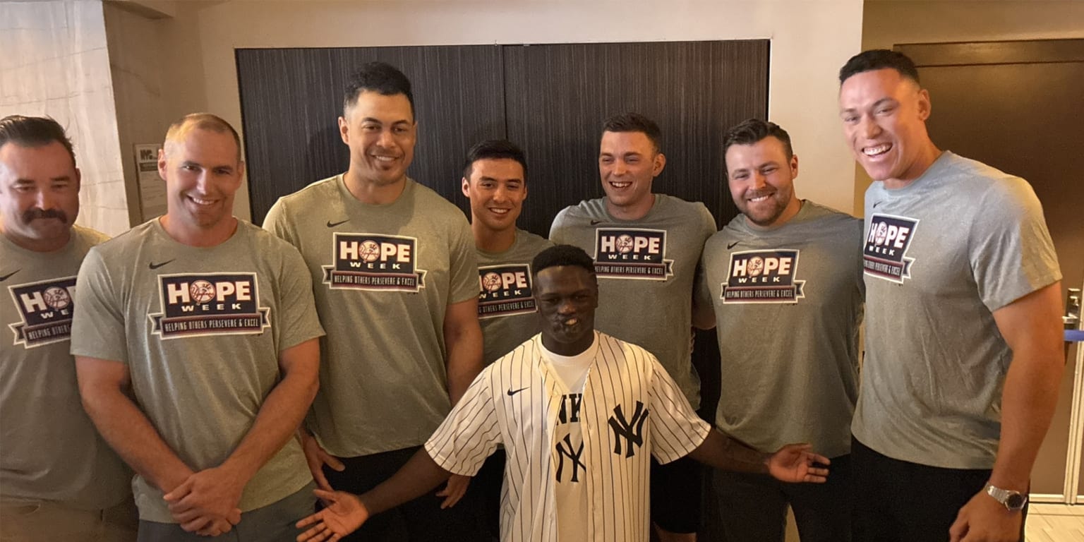Yankees Hope Week turns a surprise visit into a moment for high school wrestling star Dunia Sibomana-Rodriguez