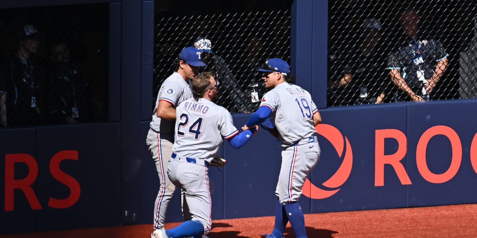 Brandon Nimmo’s wall crash leaves Rangers’ right field in doubt, with AC joint sprain a possible IL path