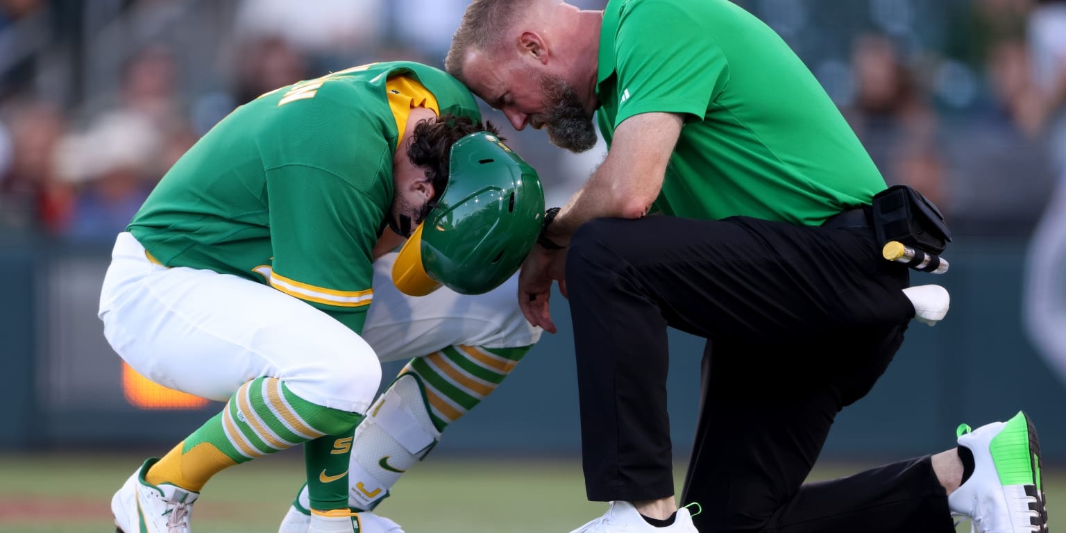 Jacob Wilson exits A’s-Rangers opener with left hand contusion after hit by pitch