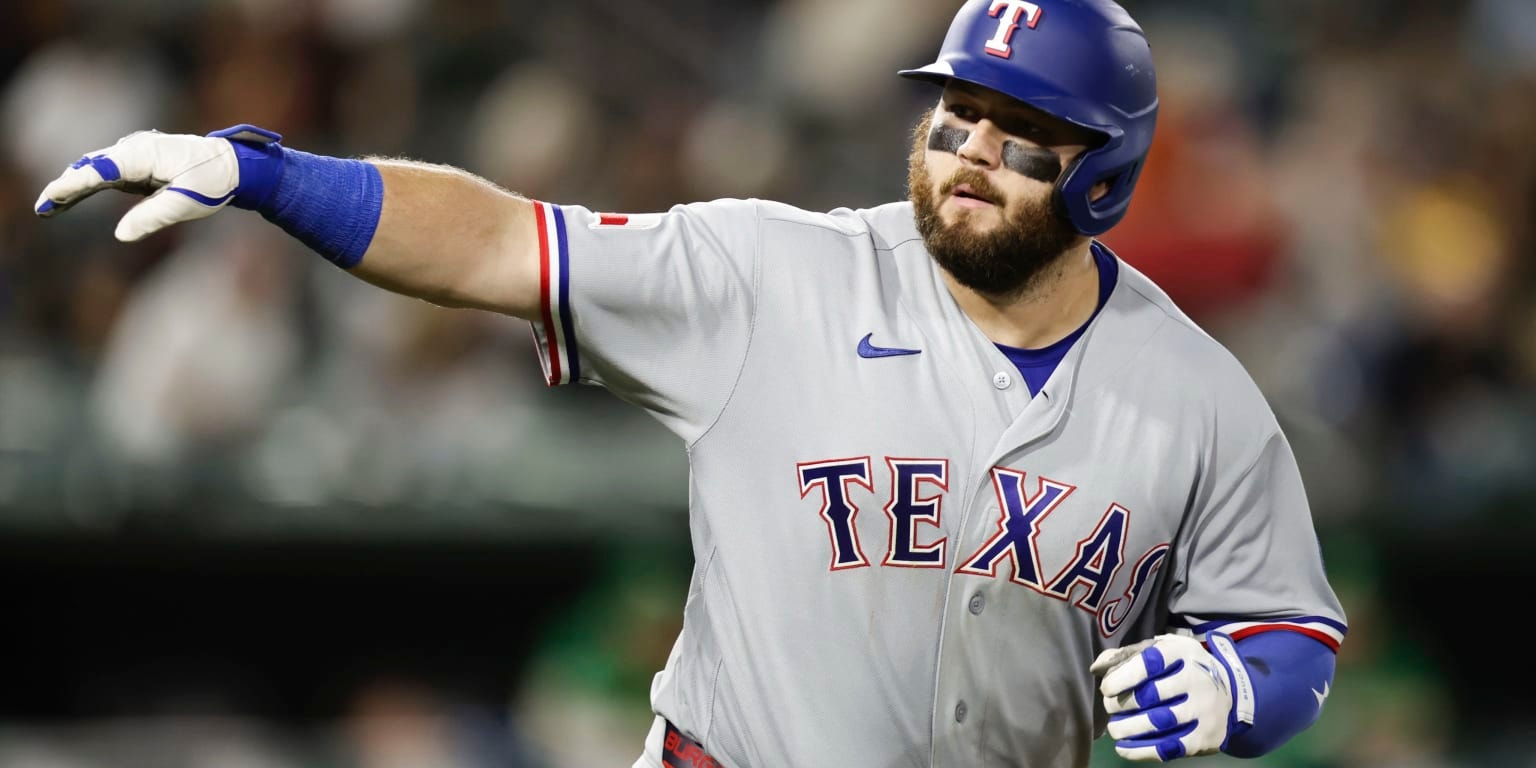 Jake Burger swings for the moment, but the Rangers’ skid persists in loss to the A’s