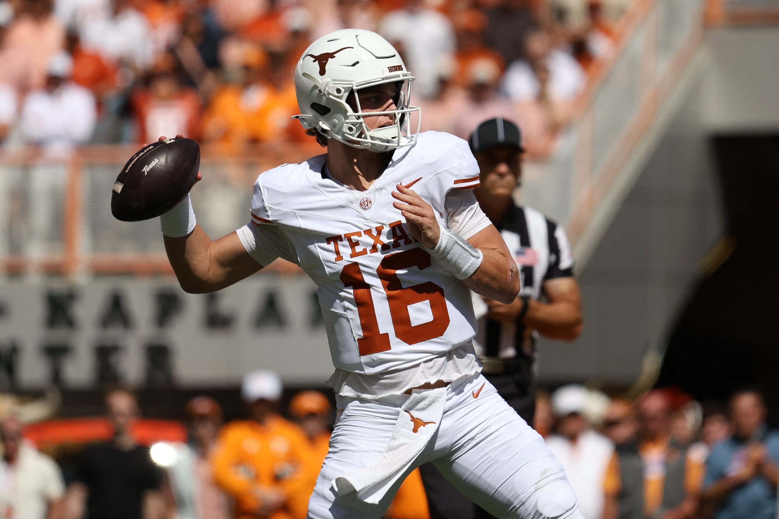Texas fans push back after Josh Pate questions Arch Manning’s path to a national title