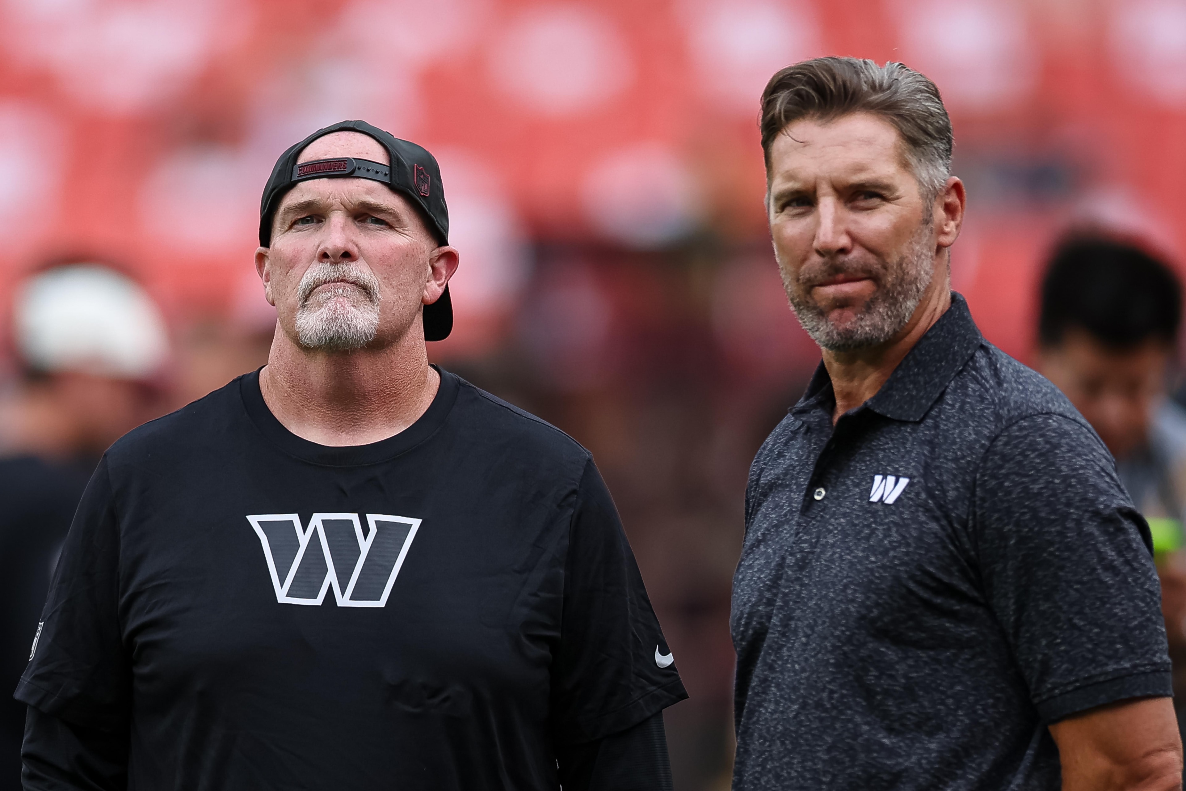 Commanders GM Adam Peters and coach Dan Quinn address roster-building decisions after 53-man cuts