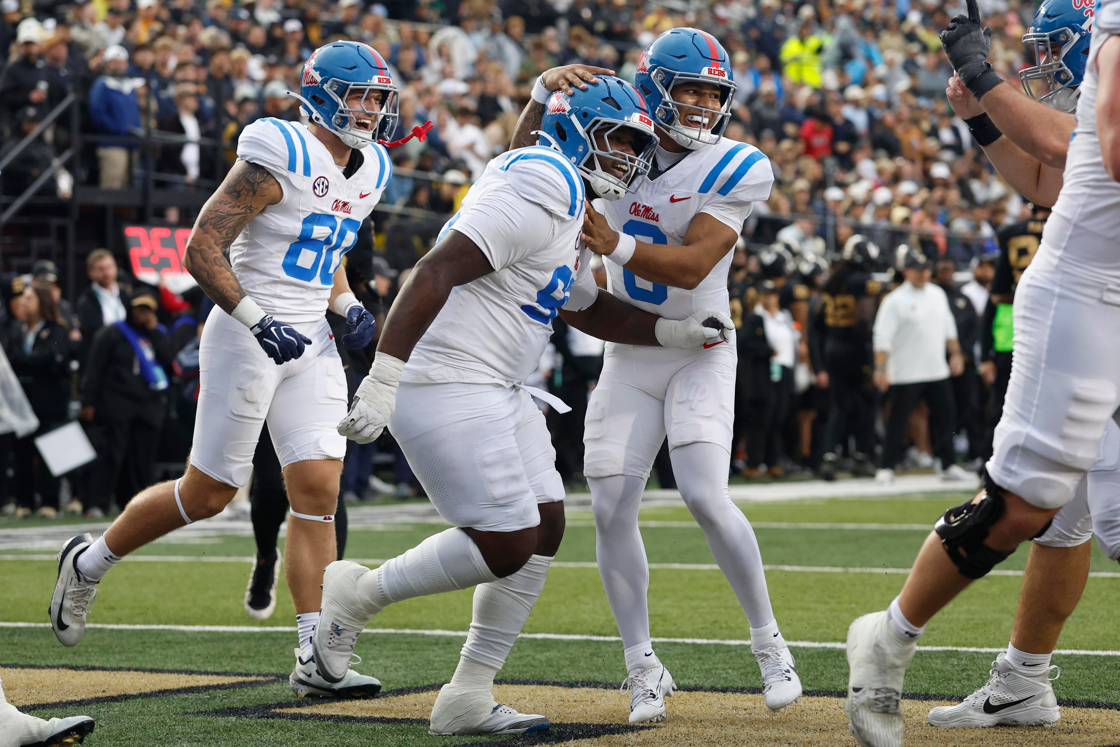 Ole Miss responds to Florida setback with 52-17 rout of Vanderbilt