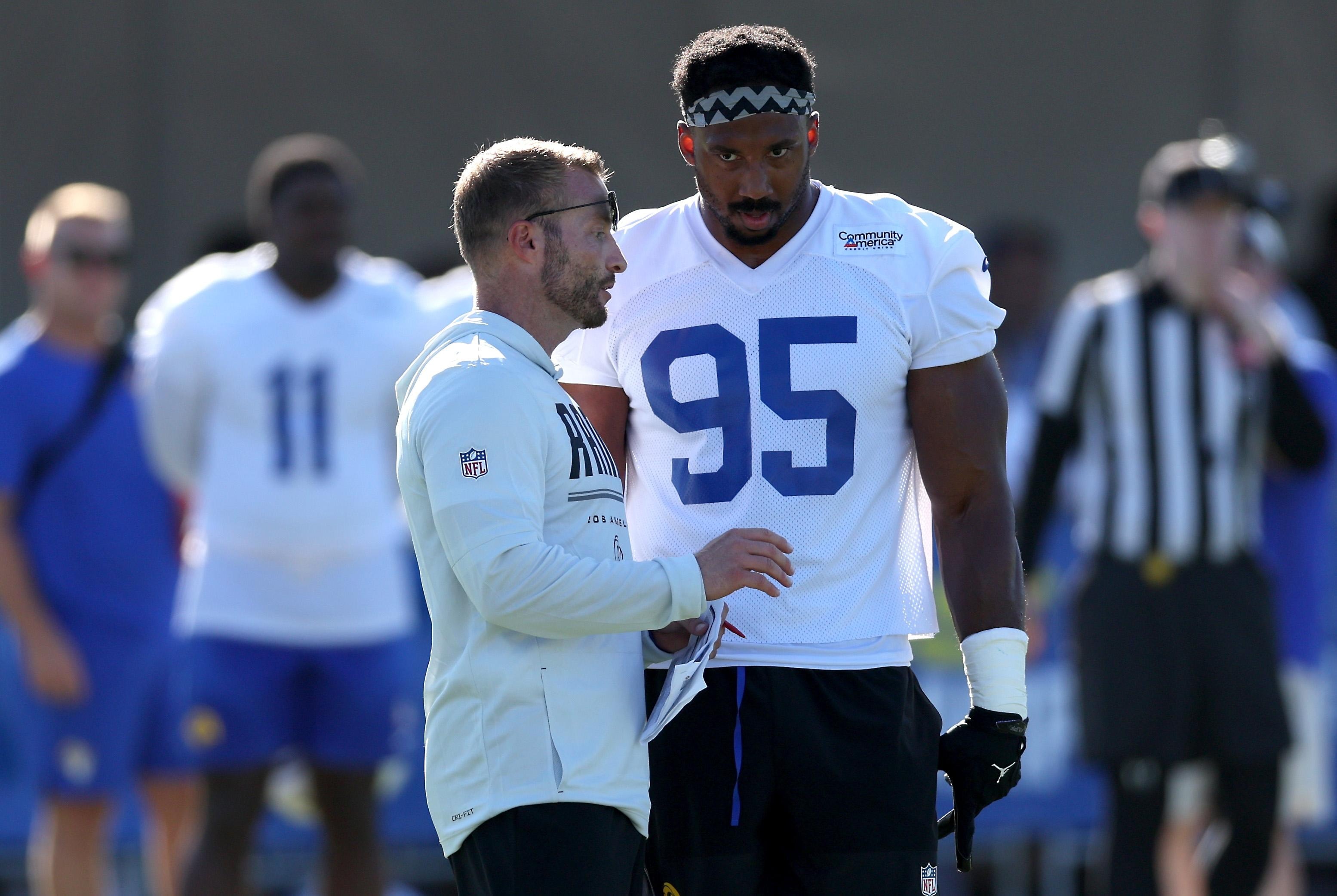 Rams coach Sean McVay expects Myles Garrett and Puka Nacua to miss more practice time
