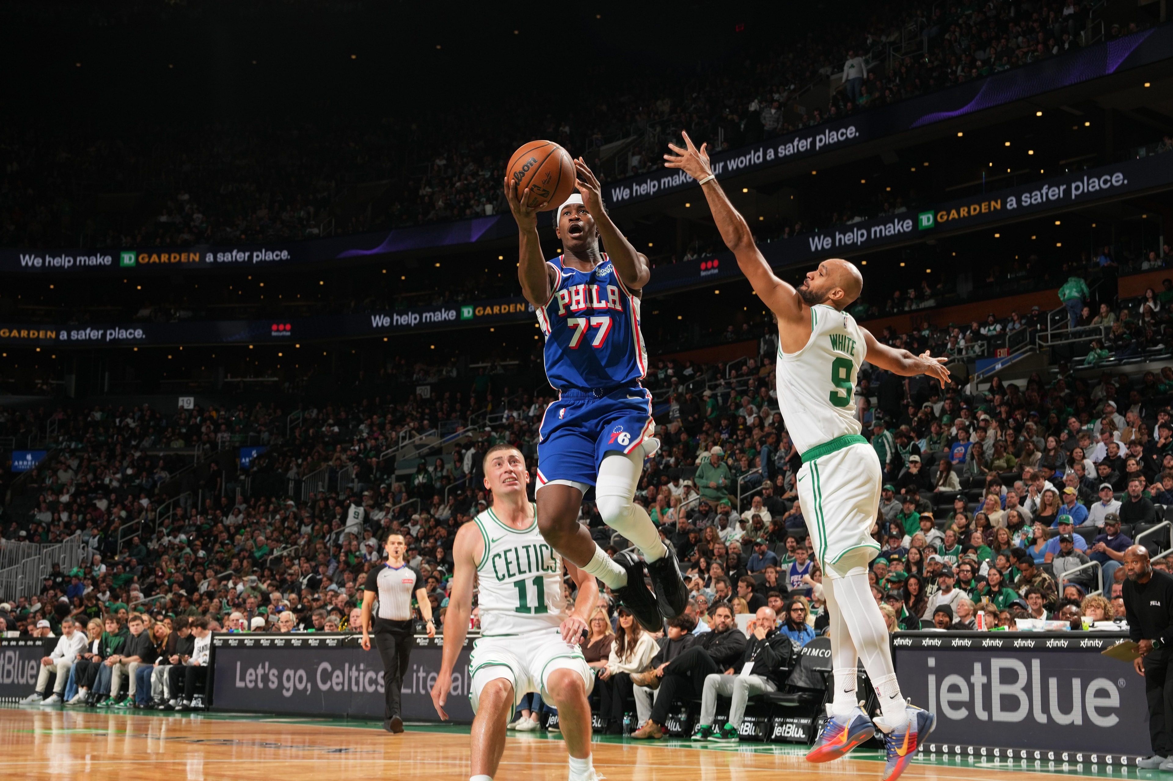 Sixers find early spark, but Celtics tighten things up as Edgecombe and Walker trend upward