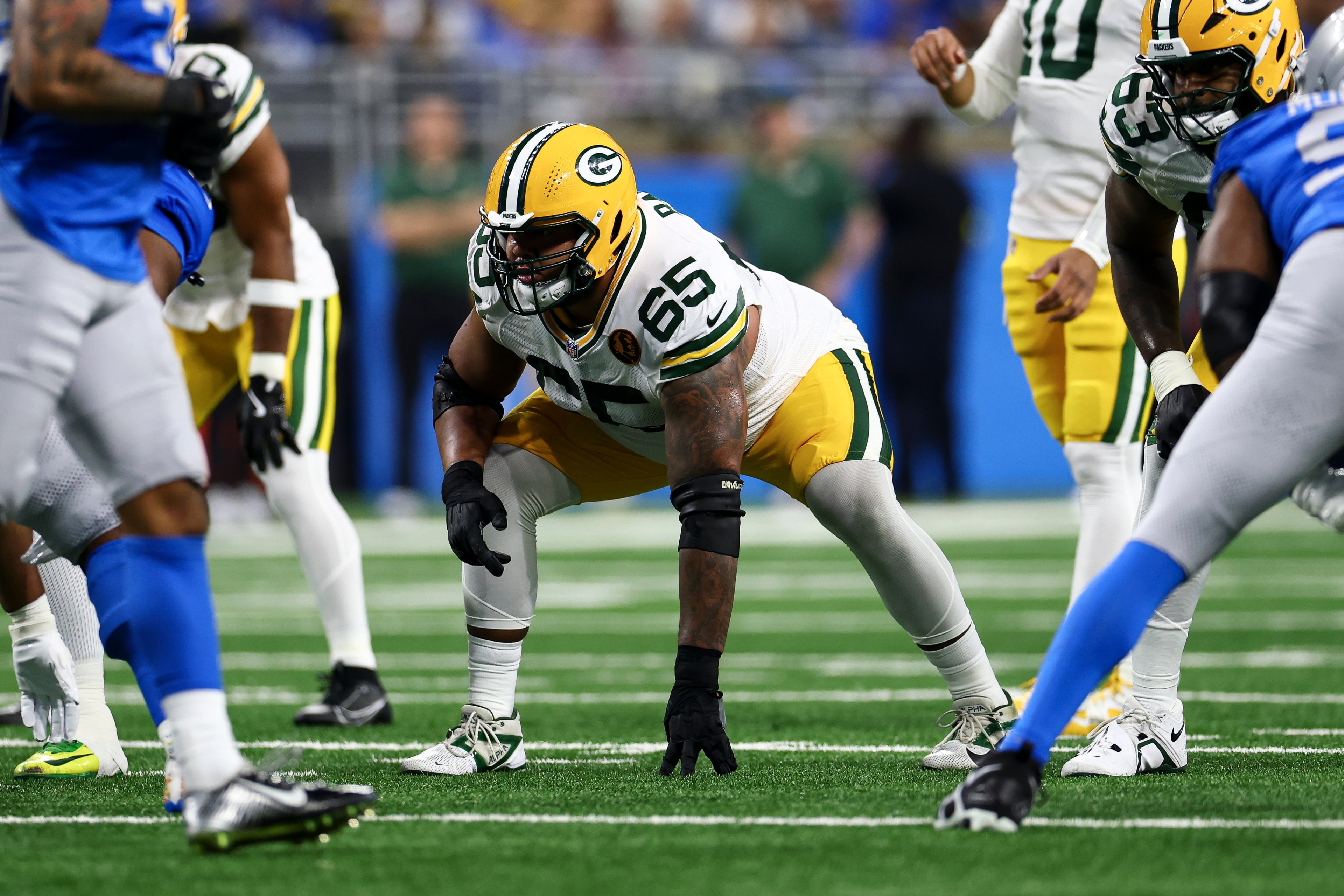 Packers coach Matt LaFleur dodges question on whether Aaron Banks had knee surgery