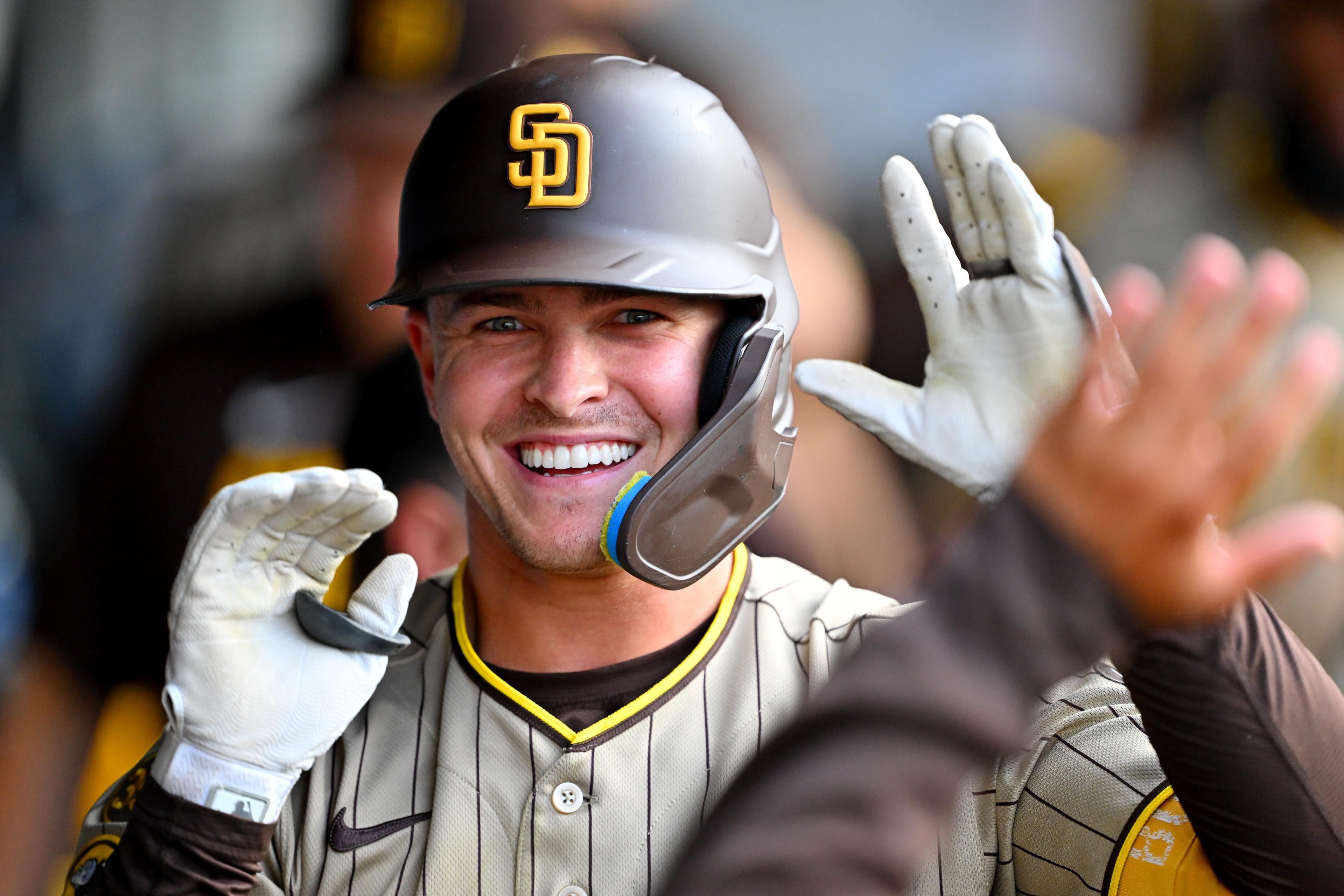 Padres’ power surge continues as they shut out the Guardians 5-0 after long rain delay