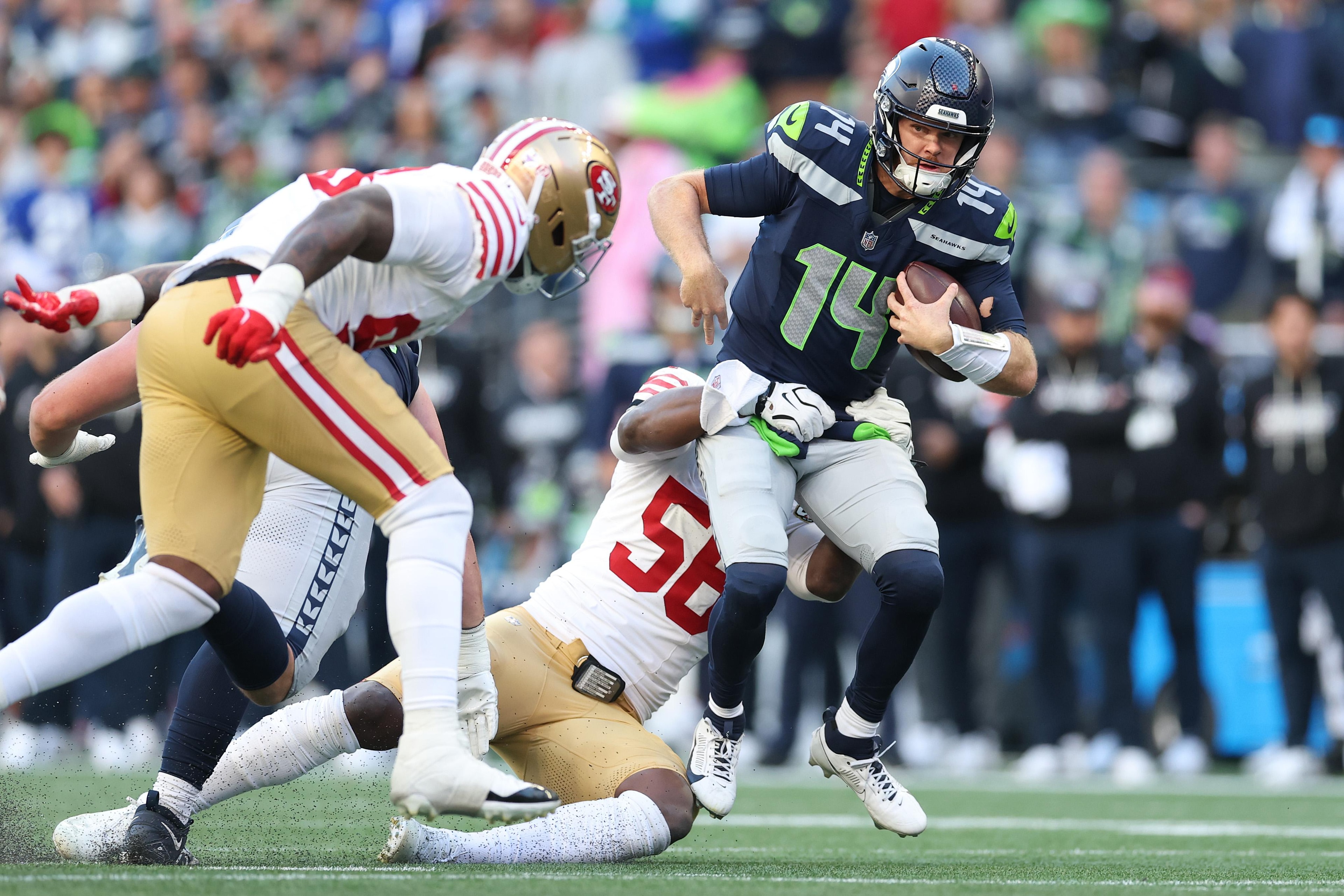 49ers report card: Defensive line steadies the Tide in San Francisco’s shootout vs. Seattle