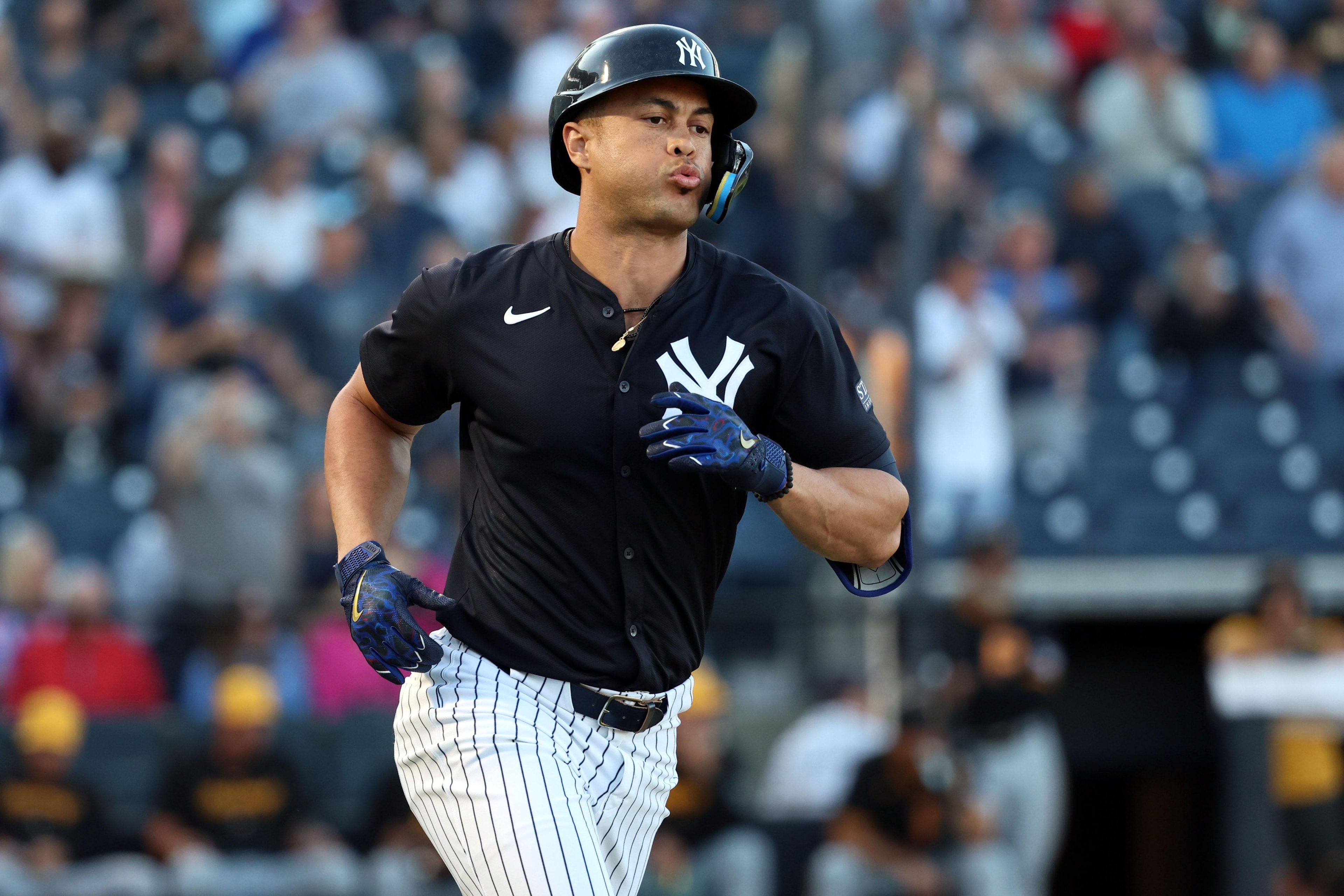 Giancarlo Stanton’s rehab advances with on-field baserunning at Yankee Stadium