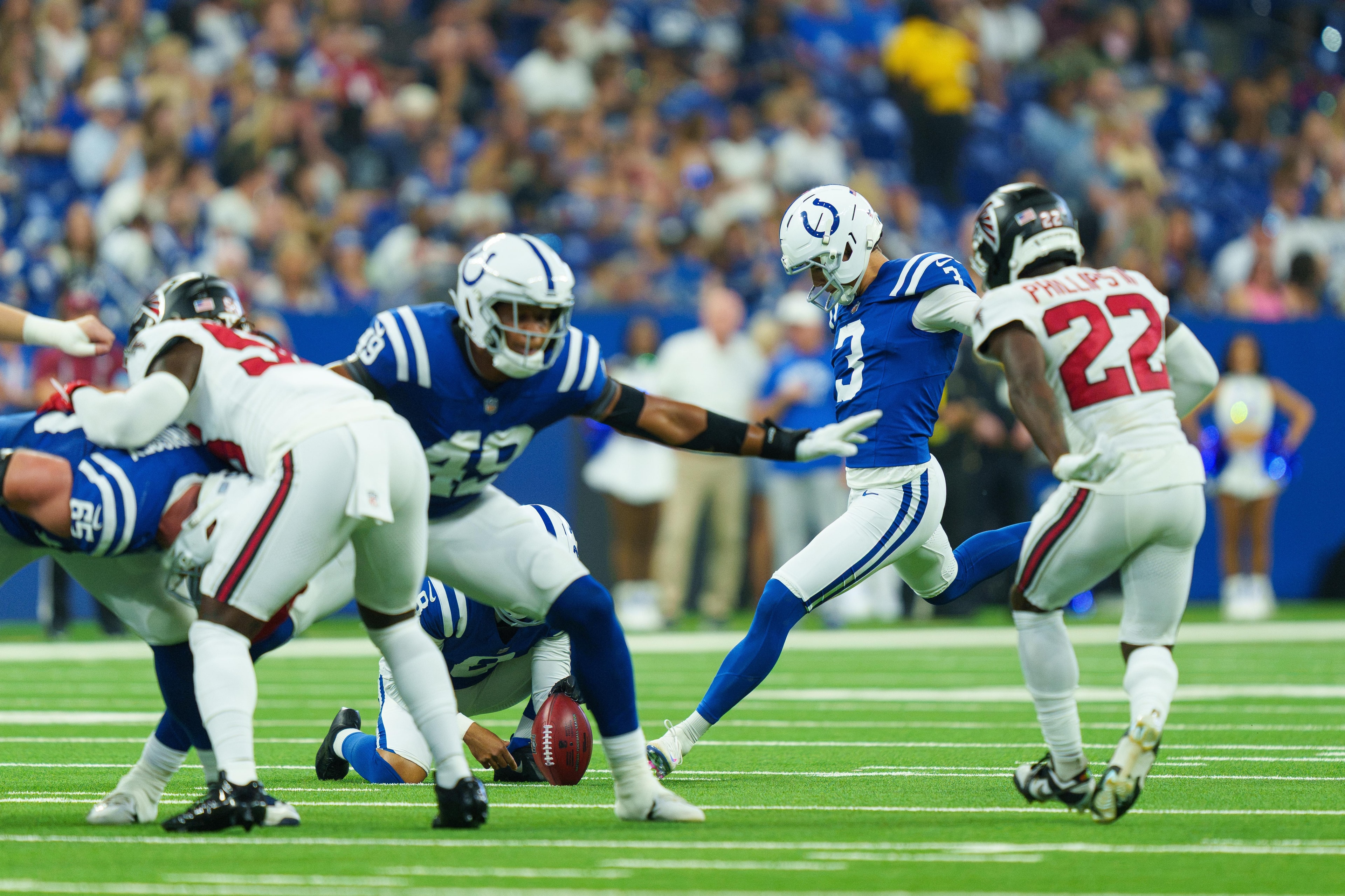 Colts’ camp focus shifts from the spotlight on kickers after Spencer Shrader’s setback