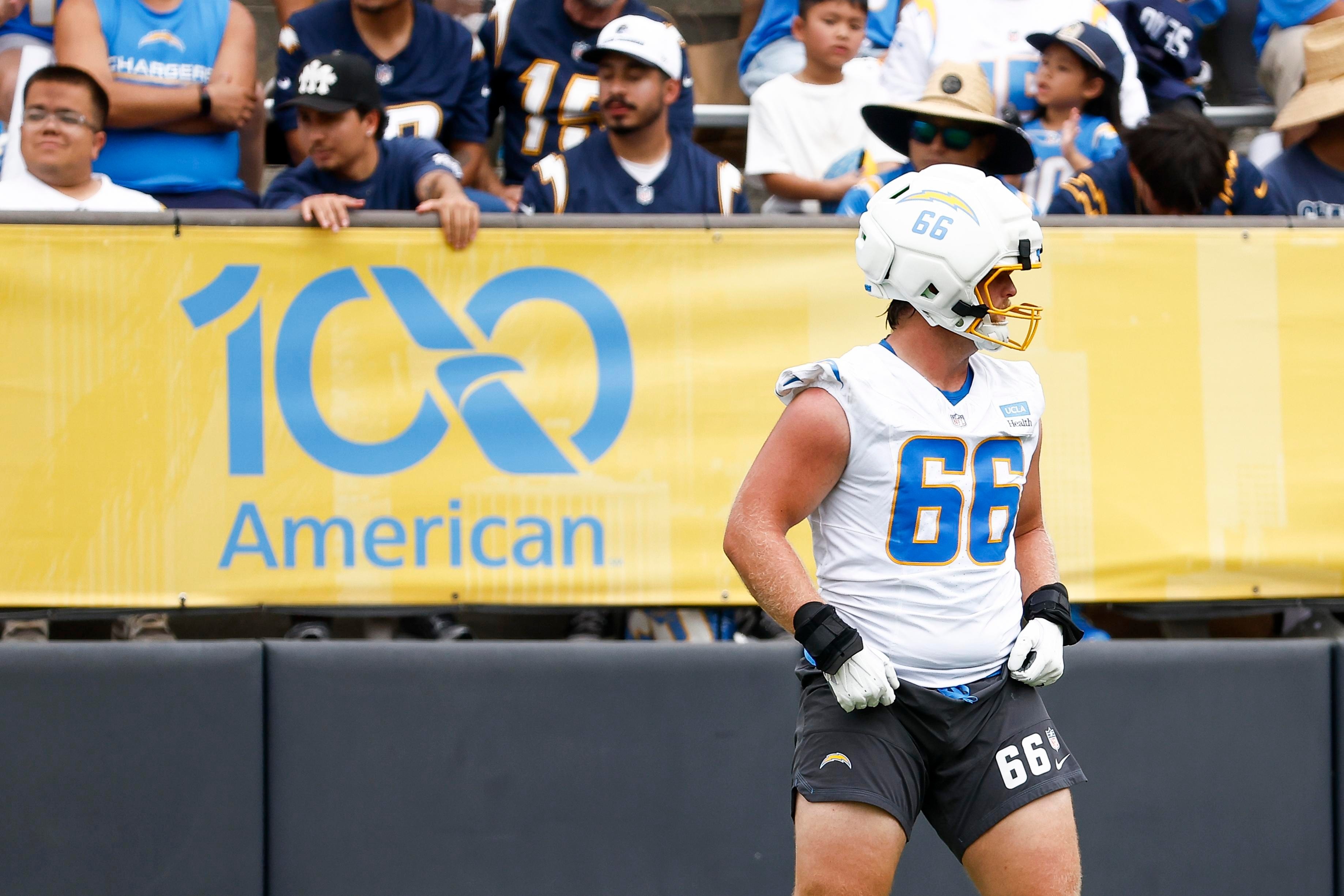 Jake Slaughter earns early praise as Chargers continue left-guard push into first preseason action