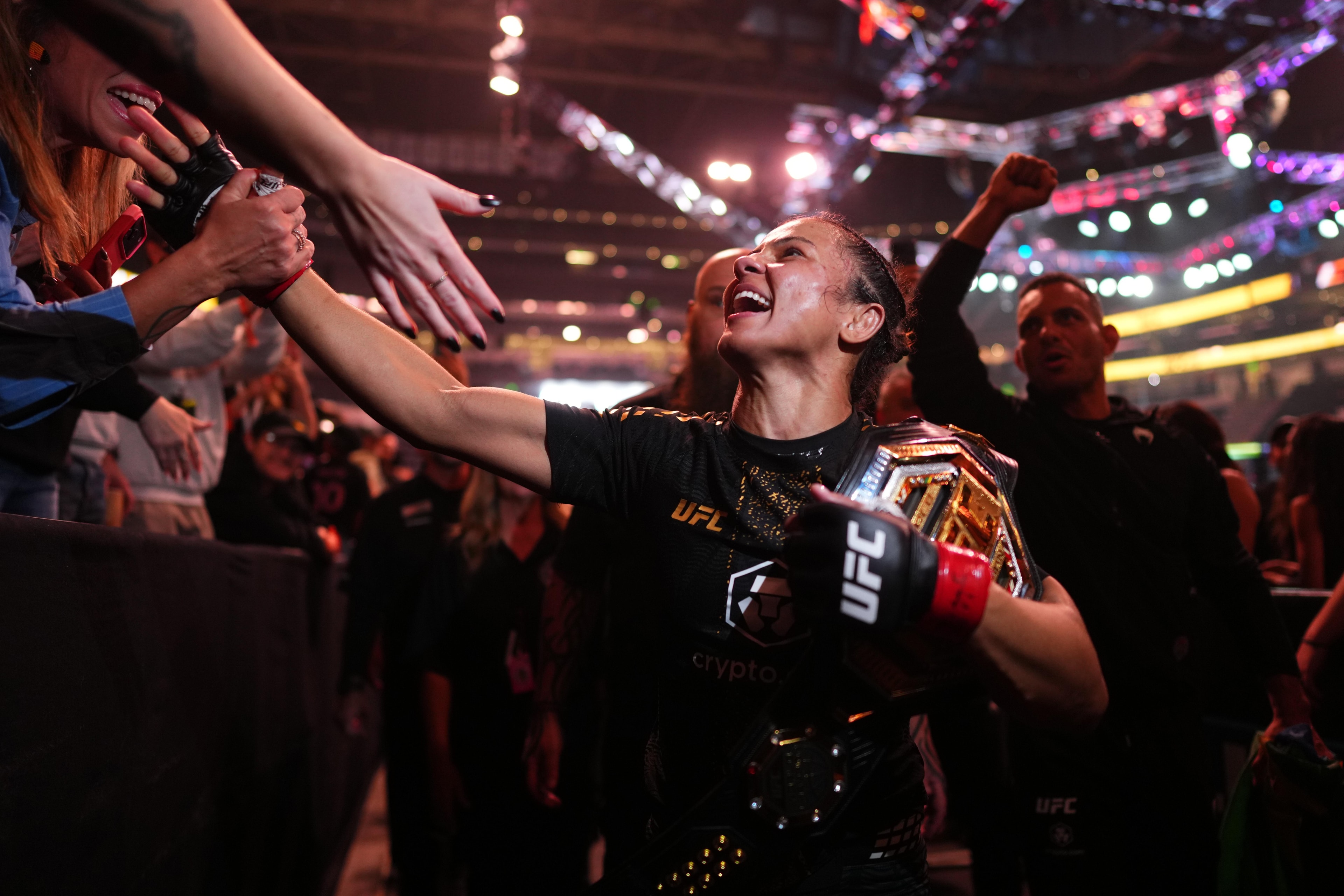 Natalia Silva responds to Valentina Shevchenko after capturing UFC flyweight gold at UFC 332