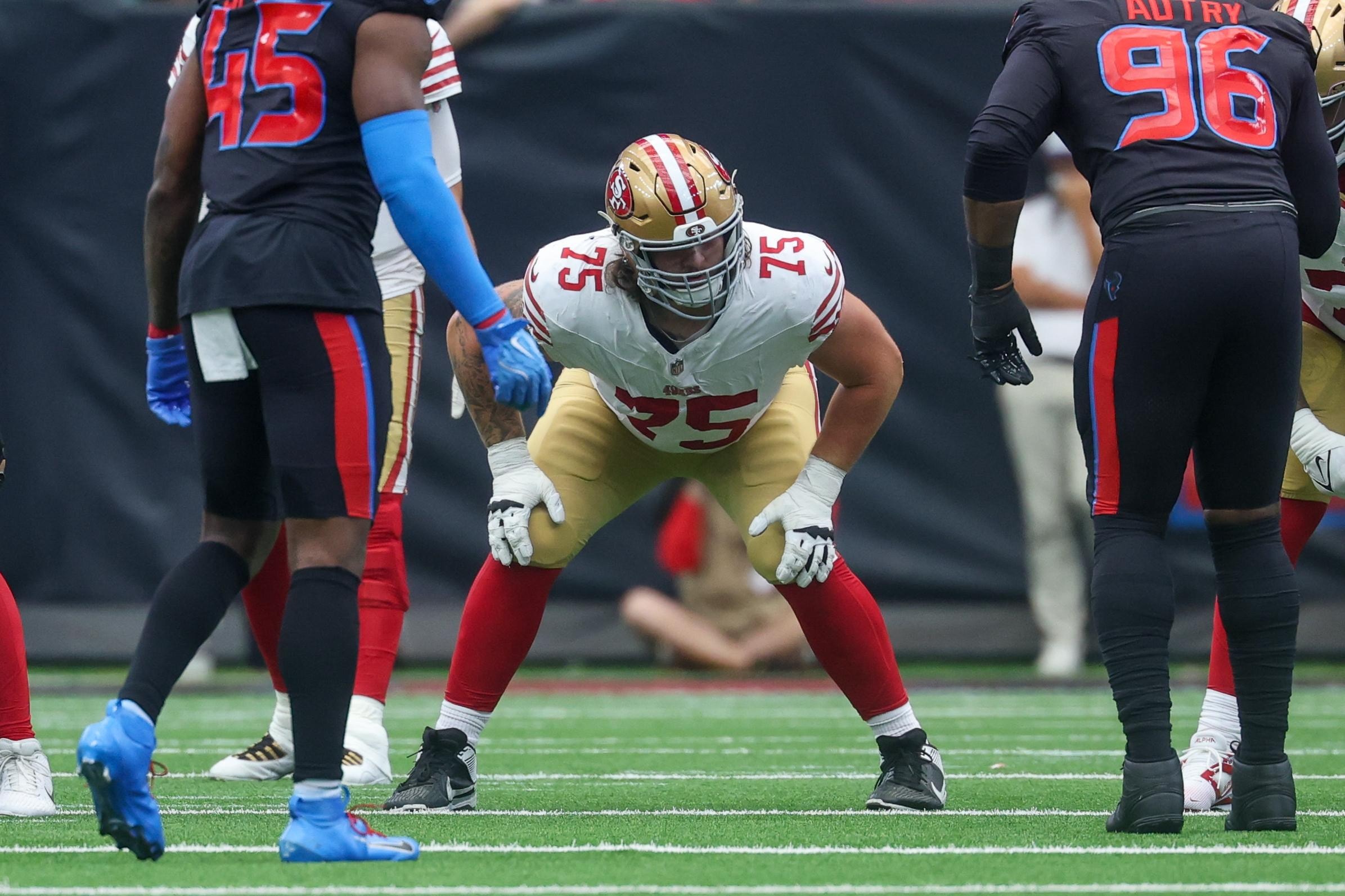 49ers left guard still an open question as camp competition continues under Klay Kubiak