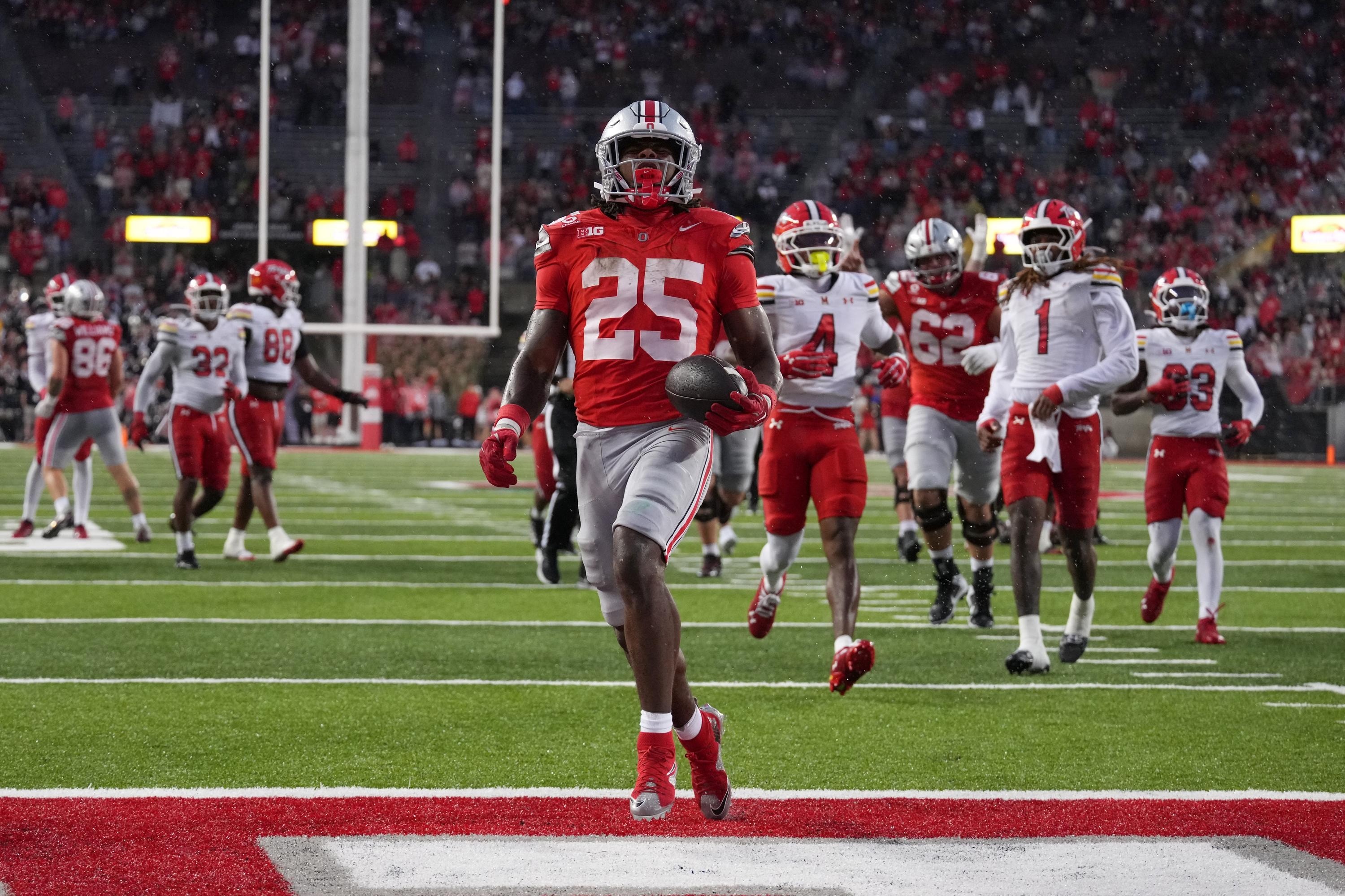 Ohio State steadies itself late, beats Maryland 45-16 in homecoming test