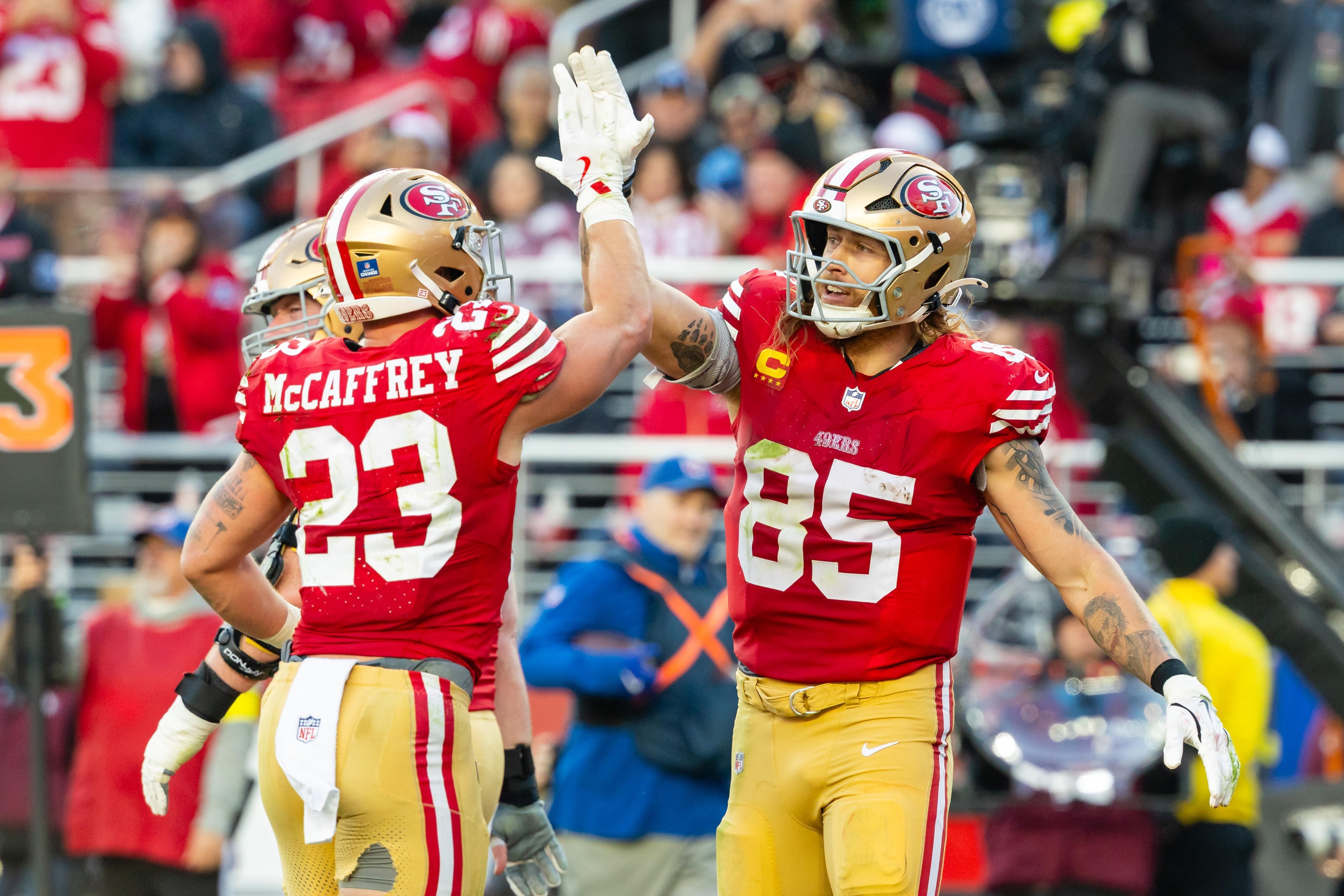 49ers move George Kittle off PUP as Christian McCaffrey returns to practice